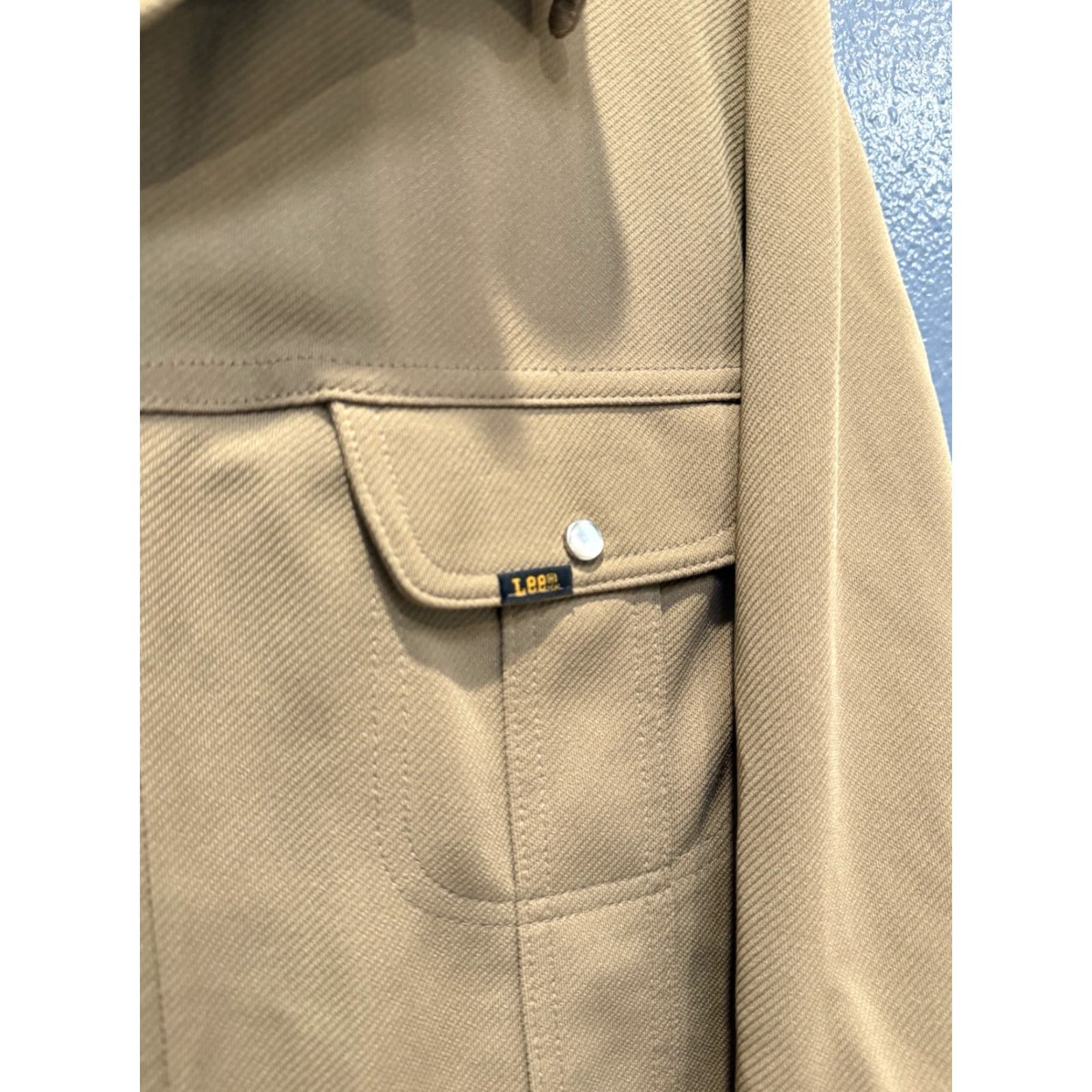 Lee VINTAGE Lee Western Heavyweight Polyester Khaki Pearl Snap Shirt XL Men Beige Long Sleeve Button-Up Size XL Size US XL / EU 56 / 4 - 4 Thumbnail
