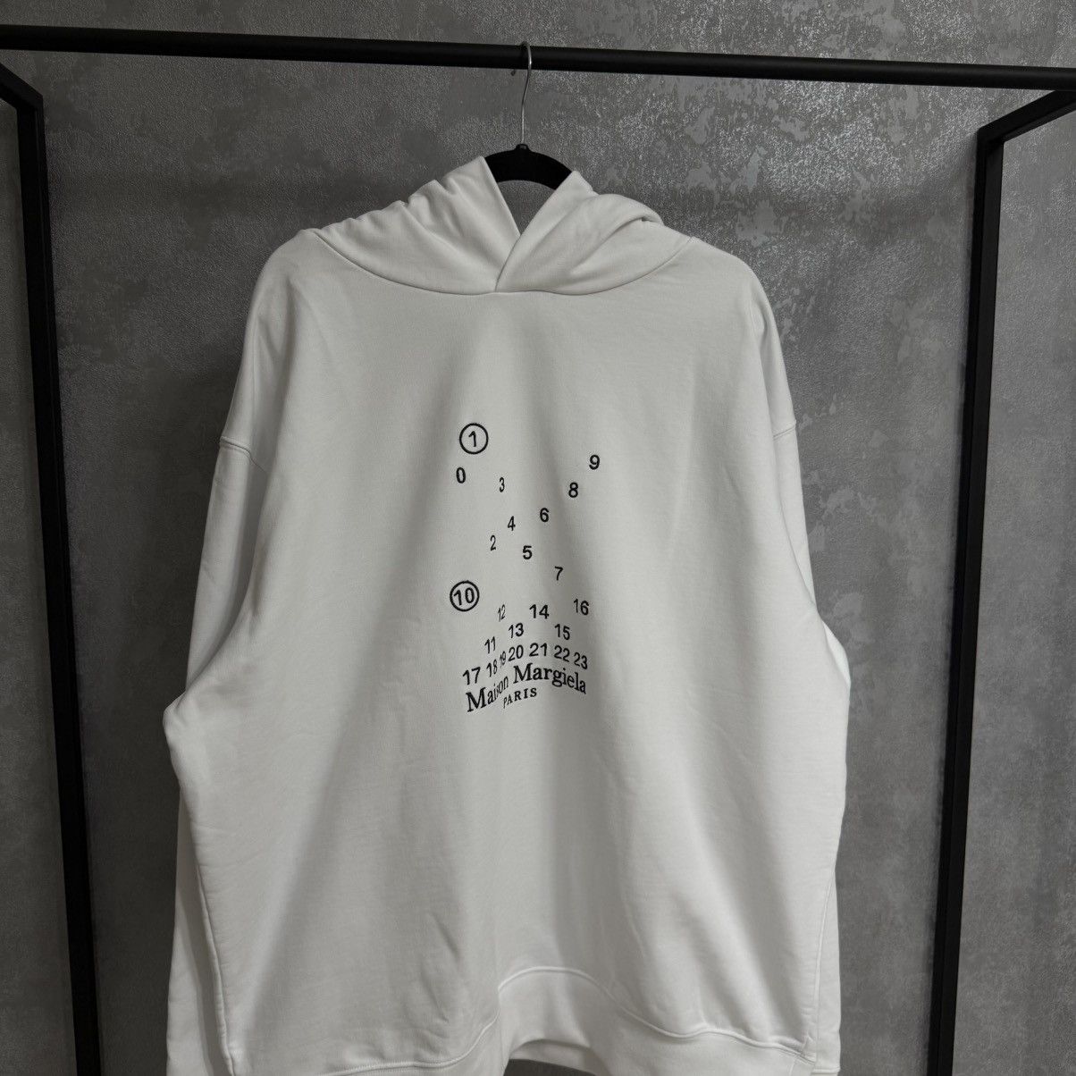 Maison Margiela Maison Margiela White Hoodie Size US XL / EU 56 / 4 - 2 Thumbnail
