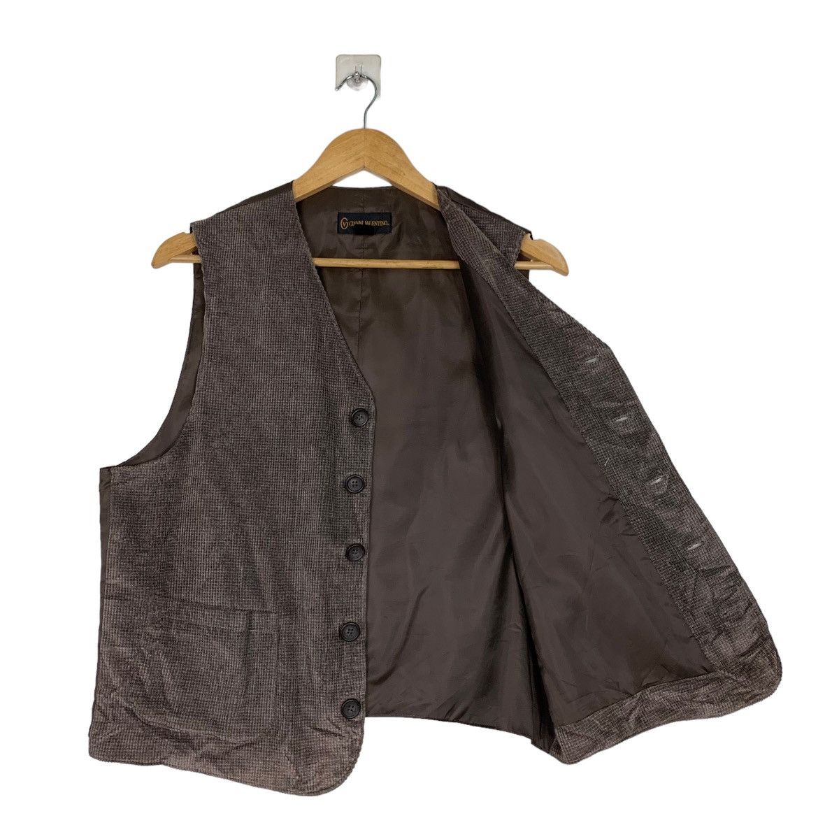 Gianni Valentino GIANNI VALENTINO Dark Brown Vest Suit Jacket #1033-C46 Size US M / EU 48-50 / 2 - 9 Thumbnail
