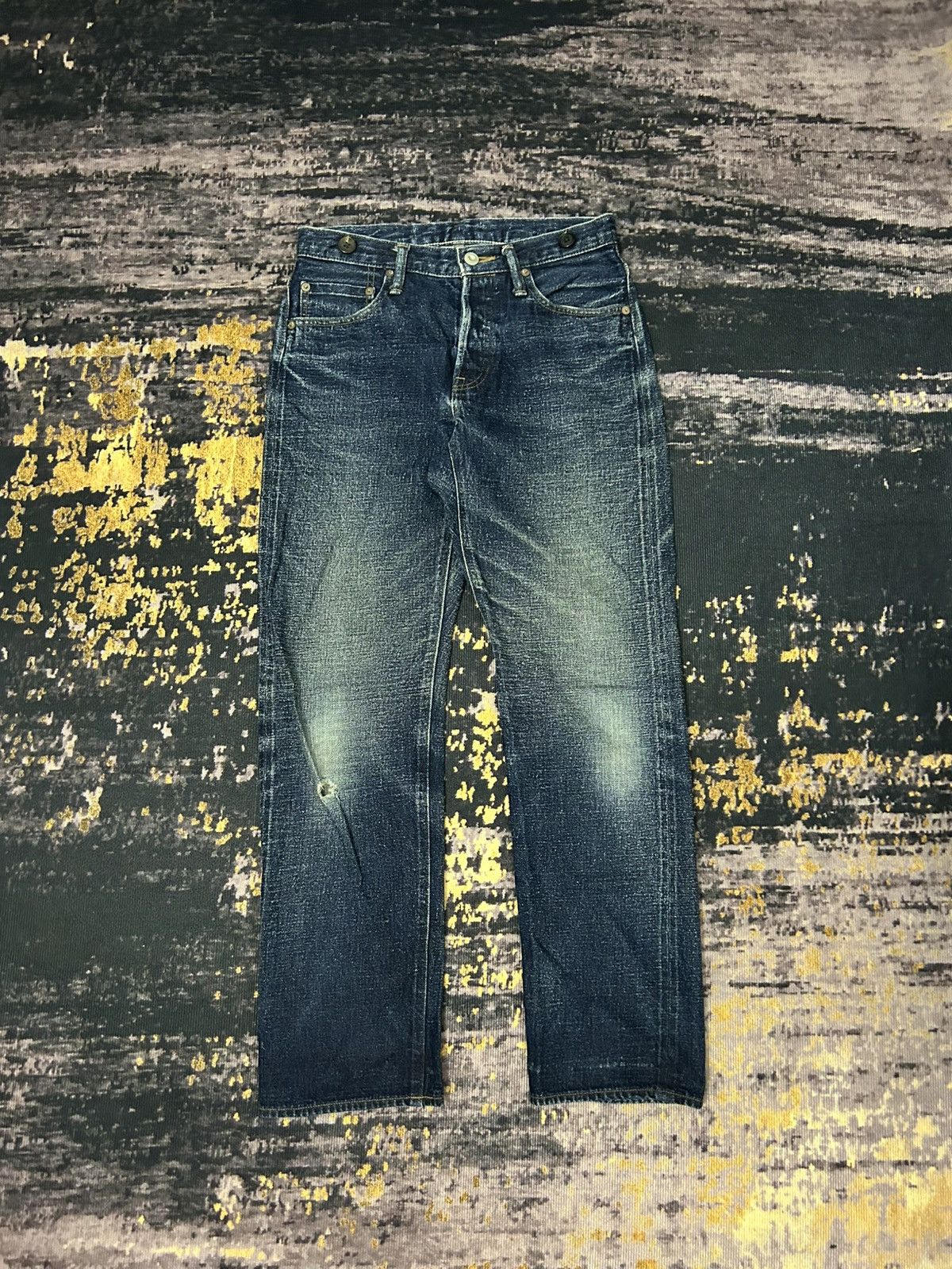 Nigel Cabourn Nigel Carbourn Distressed Selvedge Jeans Size 28" / US 6 / IT 42 - 1 Thumbnail