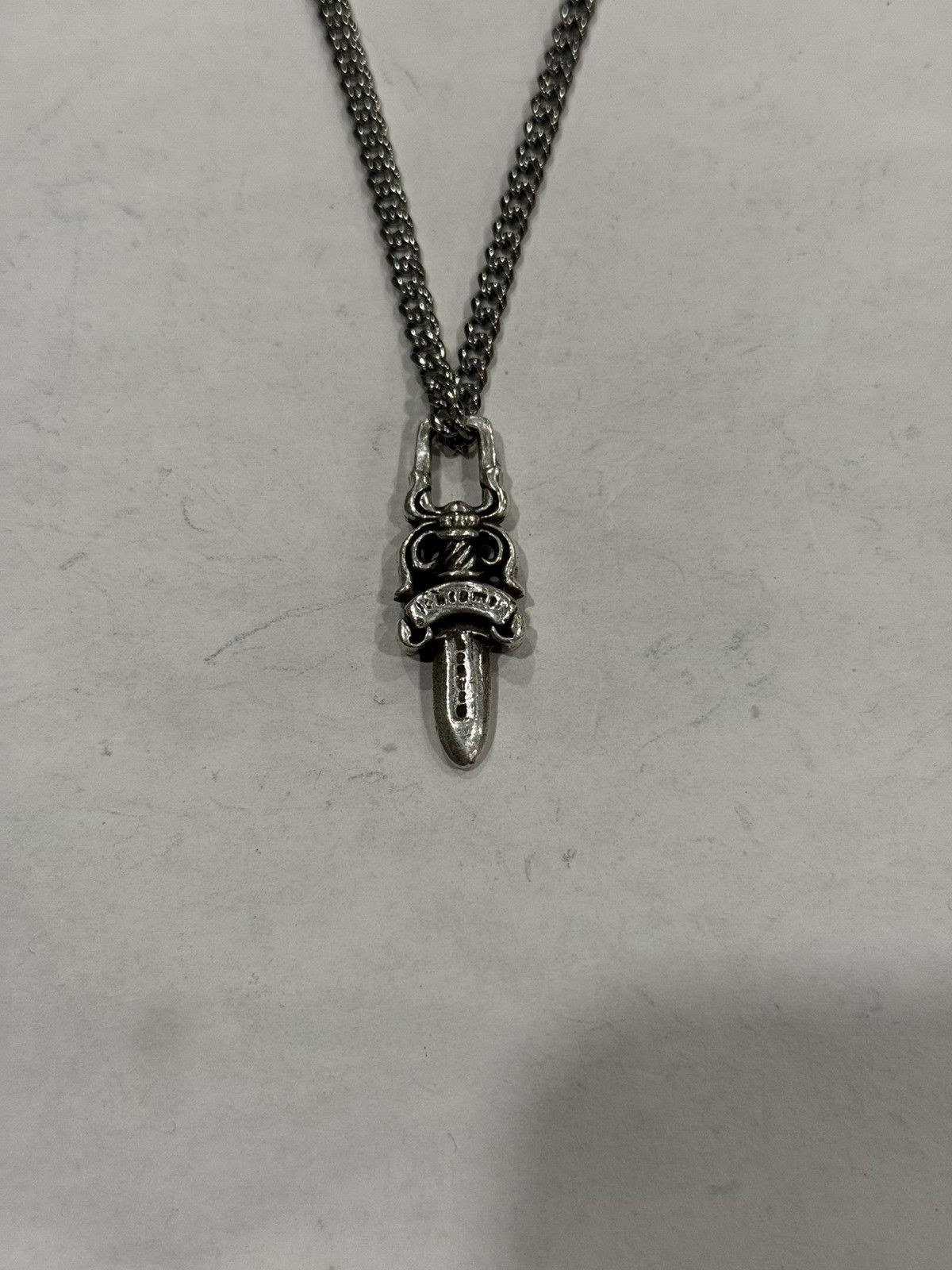 Chrome Hearts Chrome Hearts Dagger Pendant Cuban Link Chain Necklace 925 Size ONE SIZE - 1 Thumbnail