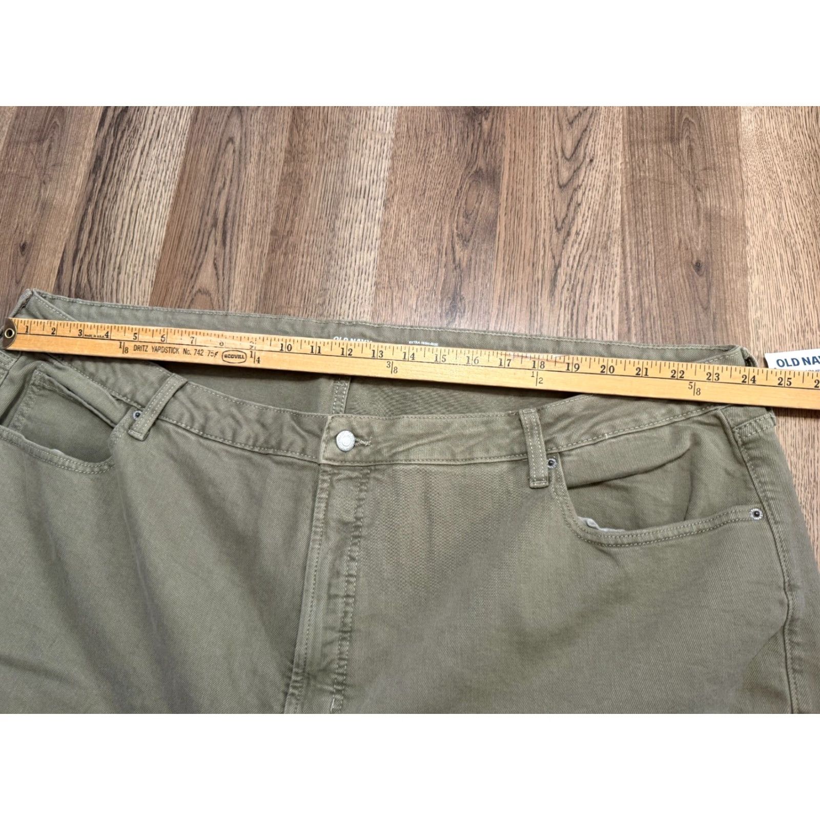 Old Navy Old Navy Jeans Womens 28 Green Extra High Rise Curvy Sky Hi Wide Leg NWT Jeans Size 28" / US 6 / IT 42 - 4 Thumbnail
