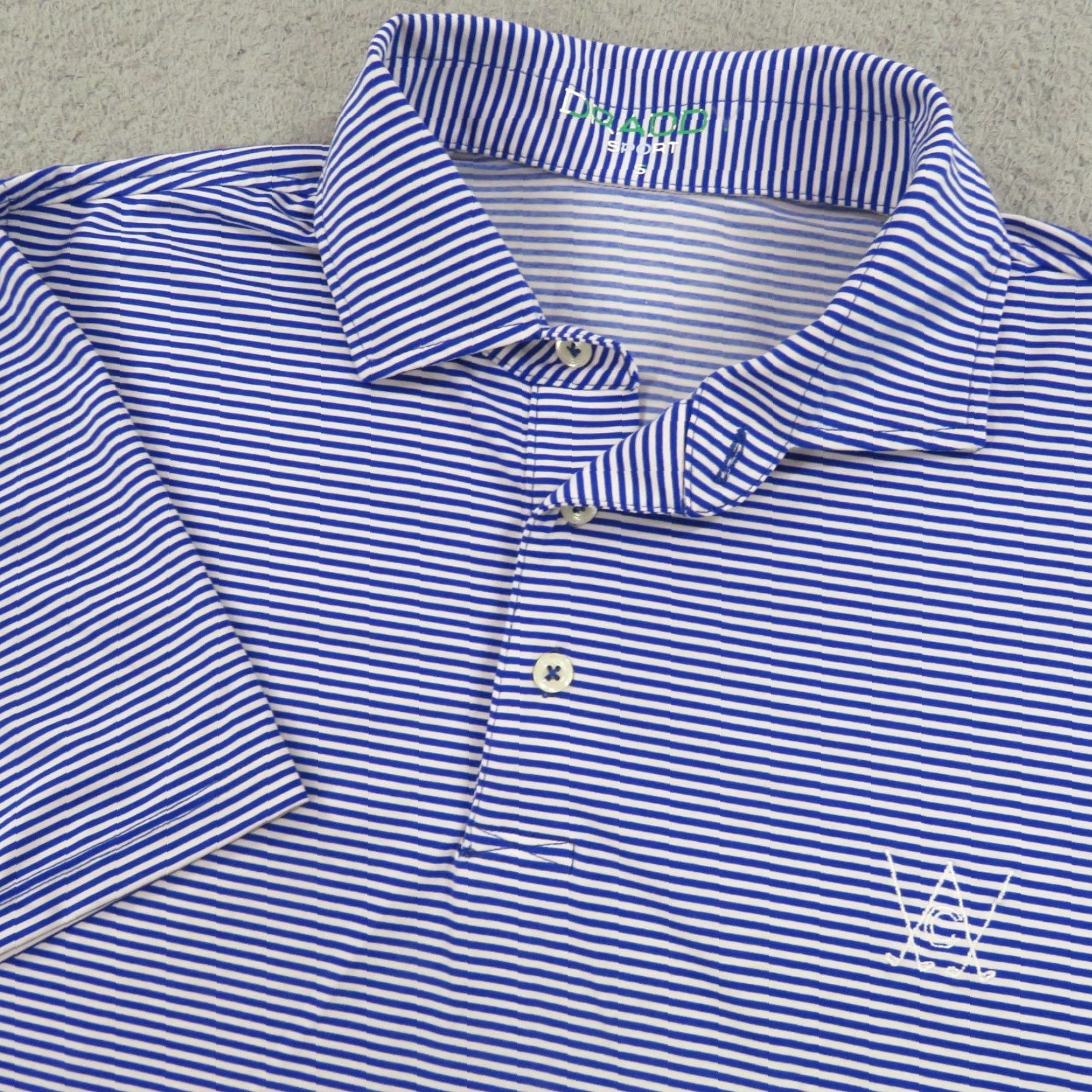 Vintage B Draddy Sport Polo Mens Blue White Small Made in USA CC Performance Golf Shirt Polo Shirt Mens Slim? Size US S / EU 44-46 / 1 - 2 Thumbnail