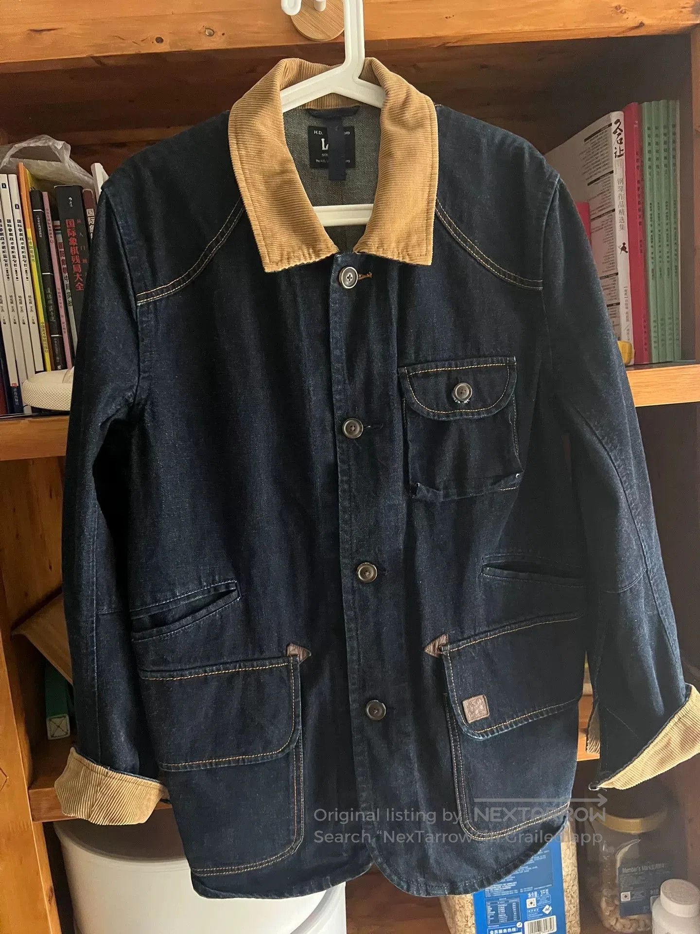 Lee denim hunting jacket with corduroy collar. Size US M / EU 48-50 / 2 - 2 Thumbnail