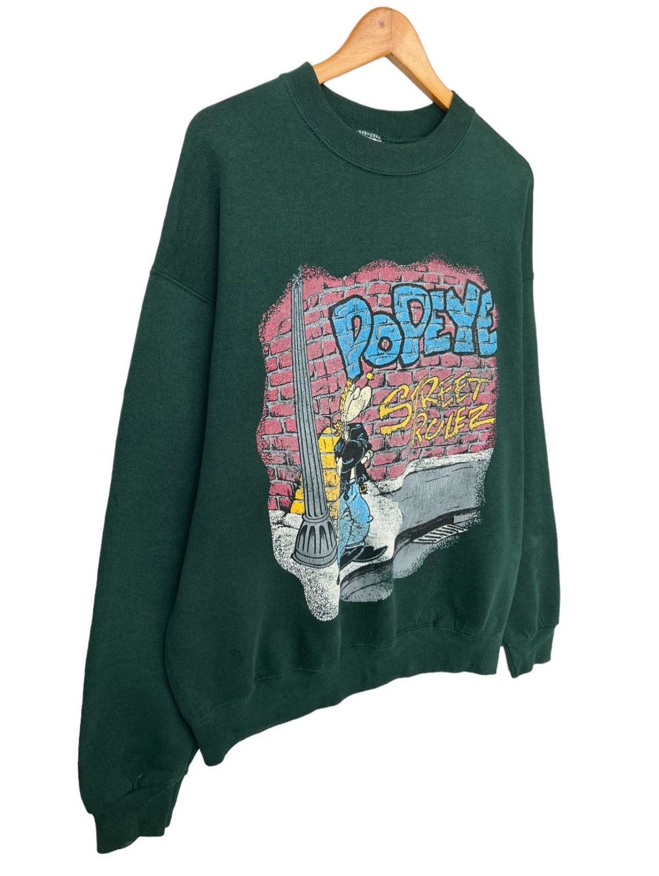 Cartoon Network × Vintage Vintage 90s Popeye Sweater Popeye Crewneck Popeye Sweatshirt Size US XL / EU 56 / 4 - 2 Thumbnail