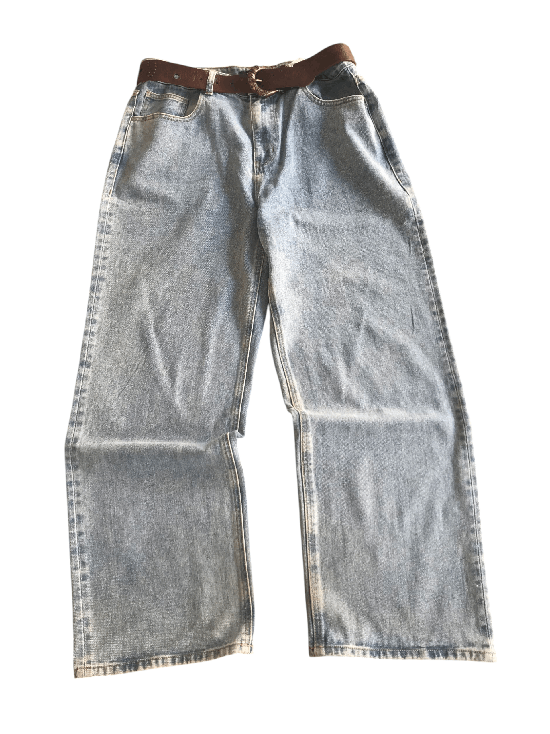 Japanese Brand × MUSINSA × Yohji Yamamoto Musinsa Standard Wide Washed Blue Jeans Size US 34 / EU 50 - 1 Thumbnail