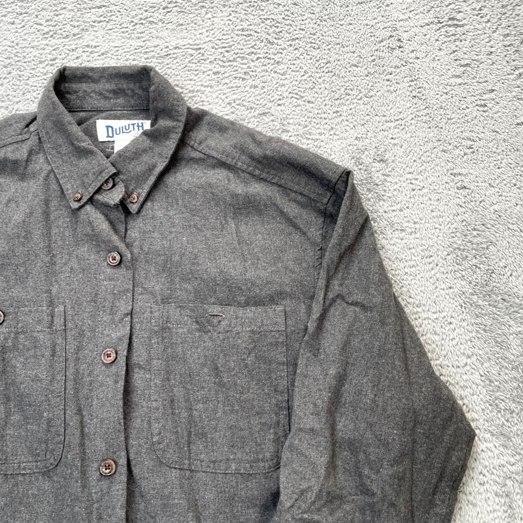 Vintage Duluth Shirt Mens Medium Gray Heathered Flannel Relaxed Fit Cotton Button Down Shirt Size US M / EU 48-50 / 2 - 6 Thumbnail