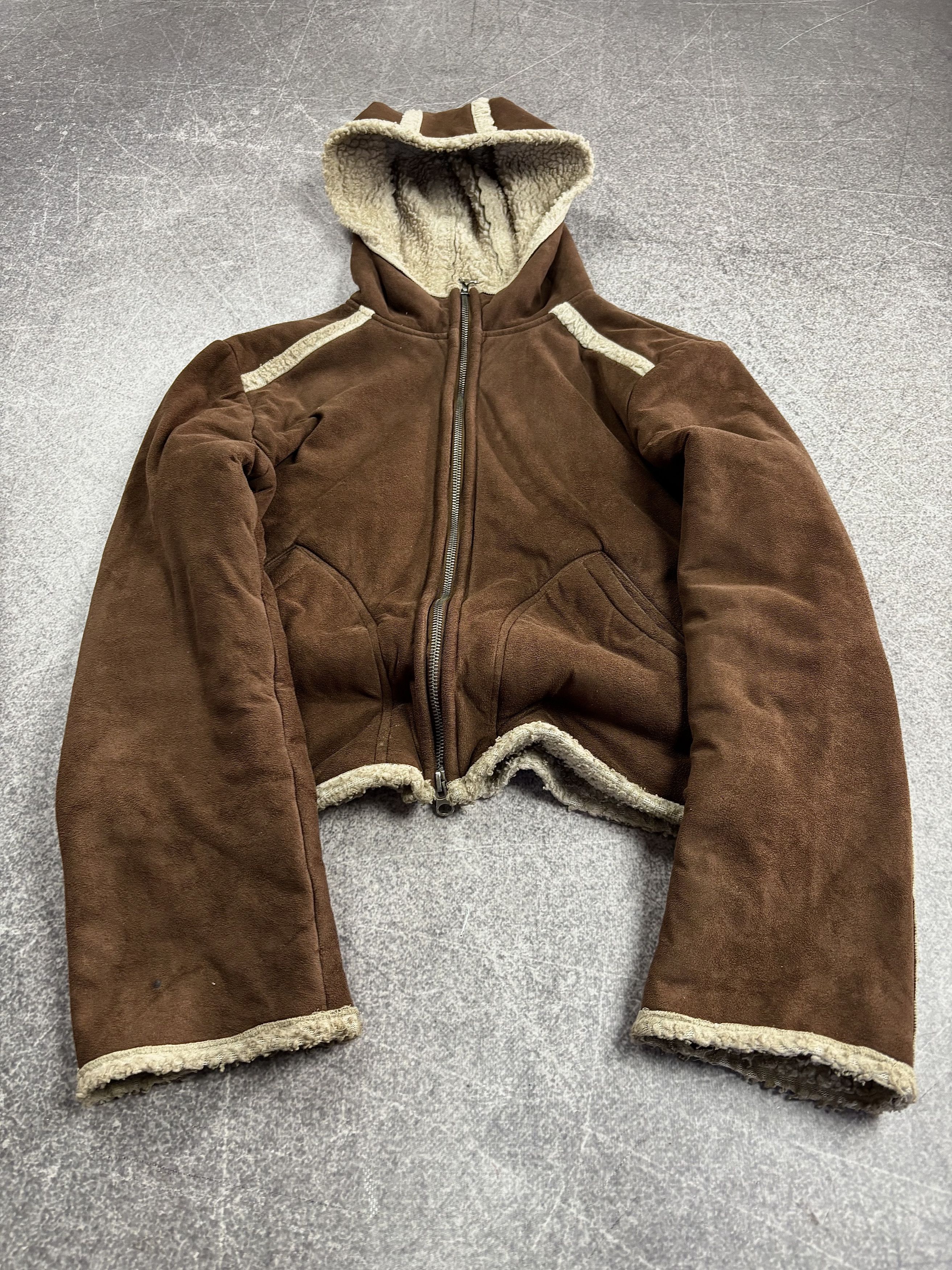 Hysteric Glamour ISSEY MIYAKE JUNYA WATANABE STYLE CROPPED SUEDE JACKET Size US S / EU 44-46 / 1 - 2 Thumbnail