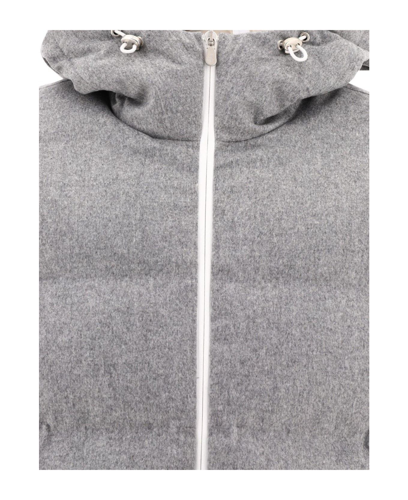 Brunello Cucinelli 0924 Wr Padded Jacket in Light Grey Size US XXL / EU 58 / 5 - 3 Thumbnail