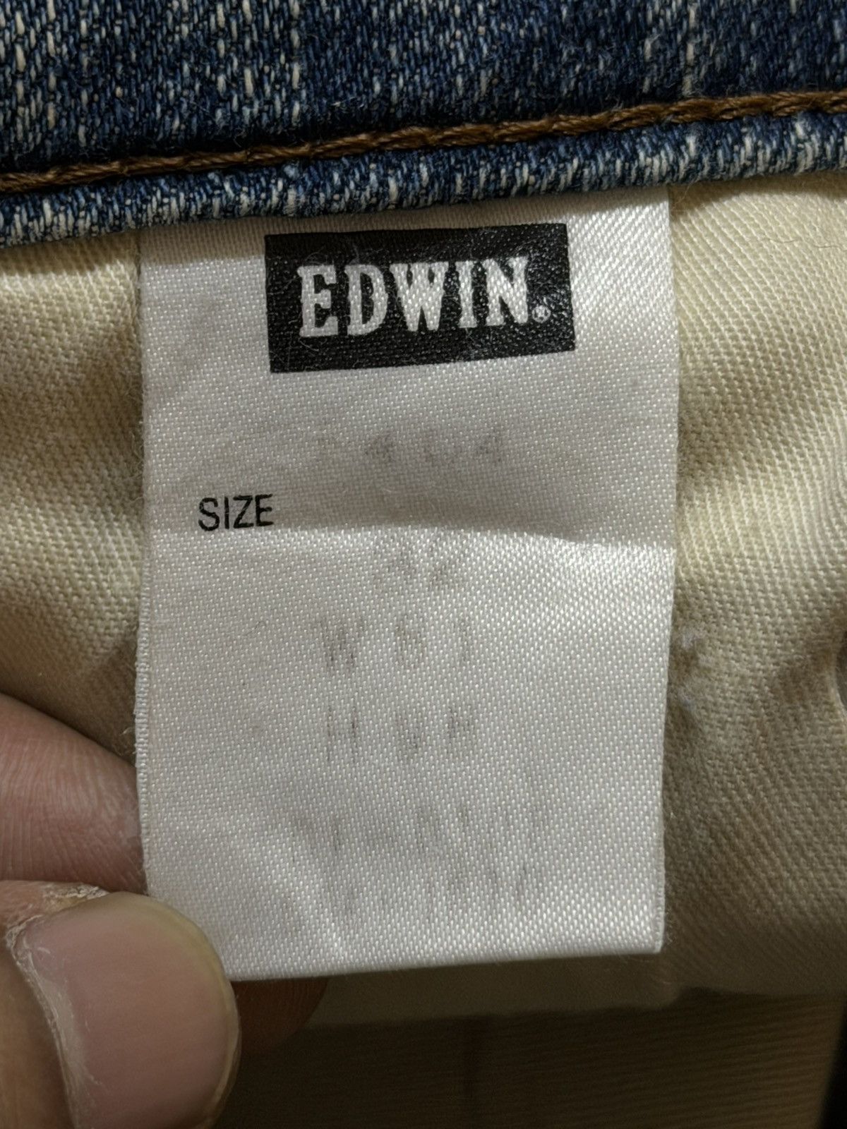 Edwin Vintage 90s Edwin 404 Mud Wash Faded Distress Wide Leg Jeans Size US 31 - 7 Thumbnail