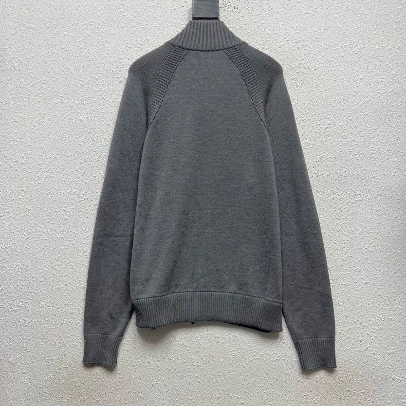 Loro Piana LORO PIANA Light grey knit sweater with zipper Size US M / EU 48-50 / 2 - 2 Thumbnail