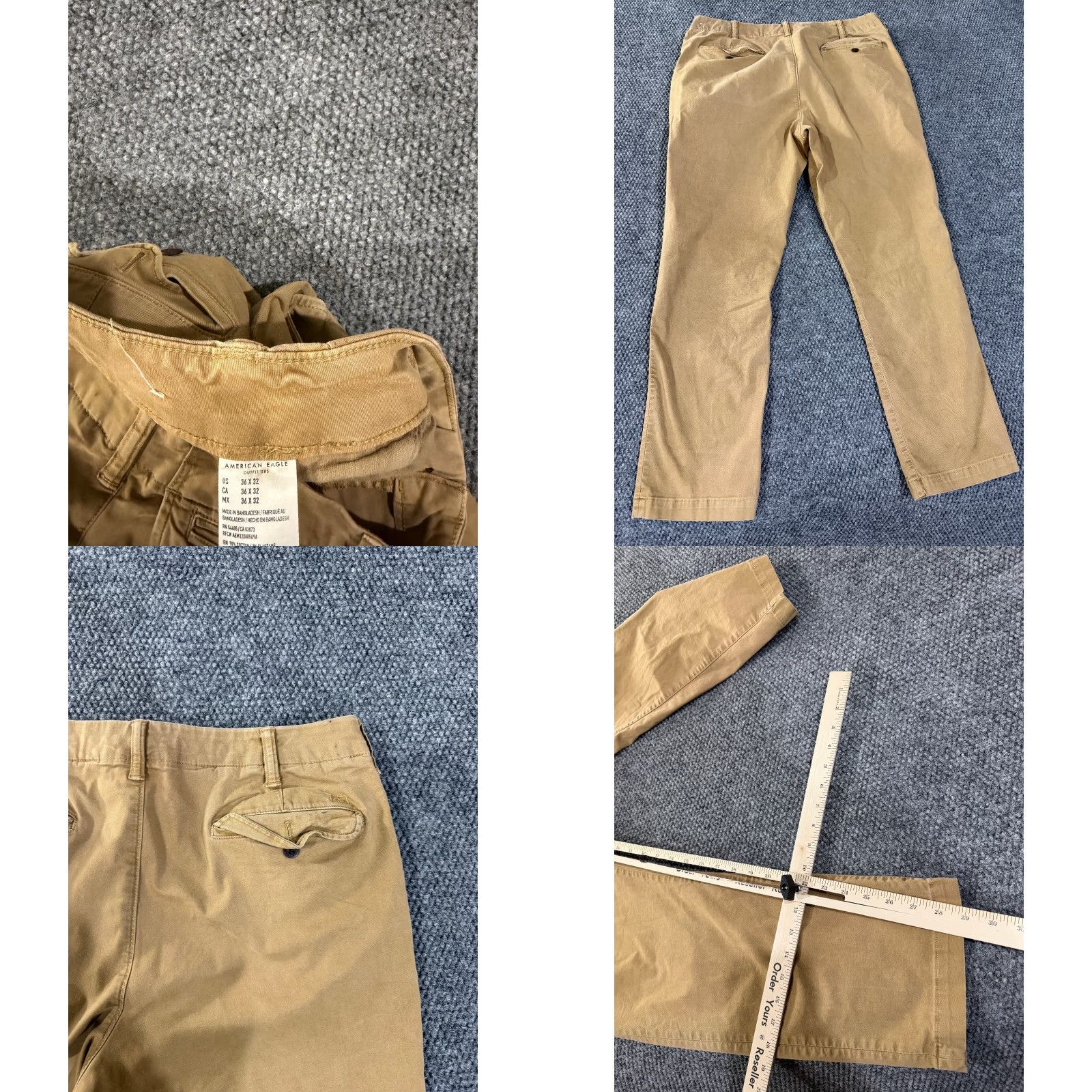 American Eagle Outfitters American Eagle Outfitters Pants Mens 36x29 Beige Straight Chino Casual Regular Baggy? Size US 36 / EU 52 - 8 Thumbnail