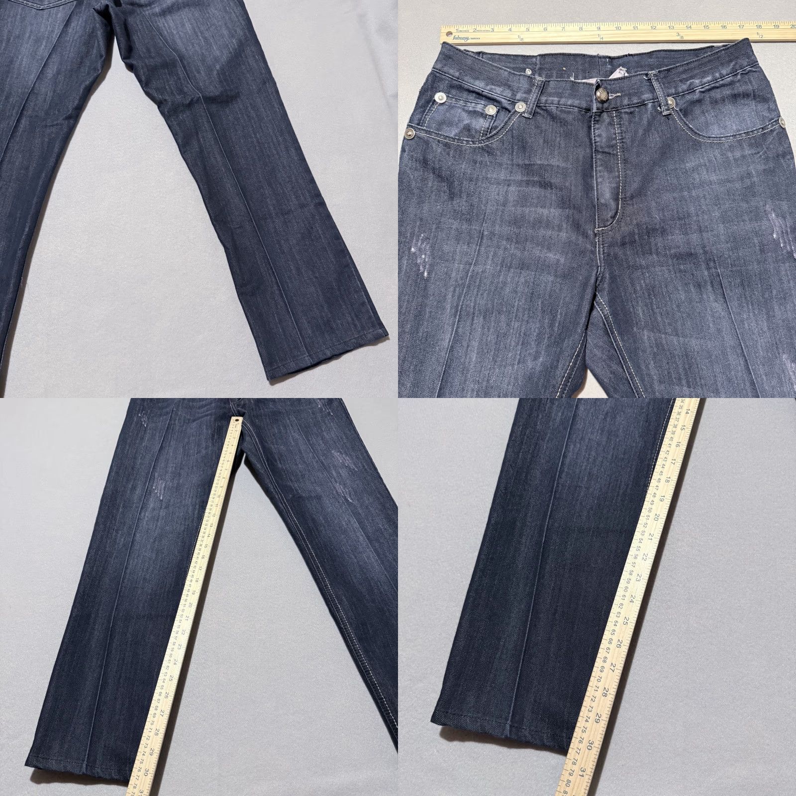 Denime Blue Rag Jeans Women Blue Denim Distressed Straight Leg 35X30.5 Classic Modern 5-Pocket Womens Size 24" / US 00 / IT 34 - 8 Thumbnail