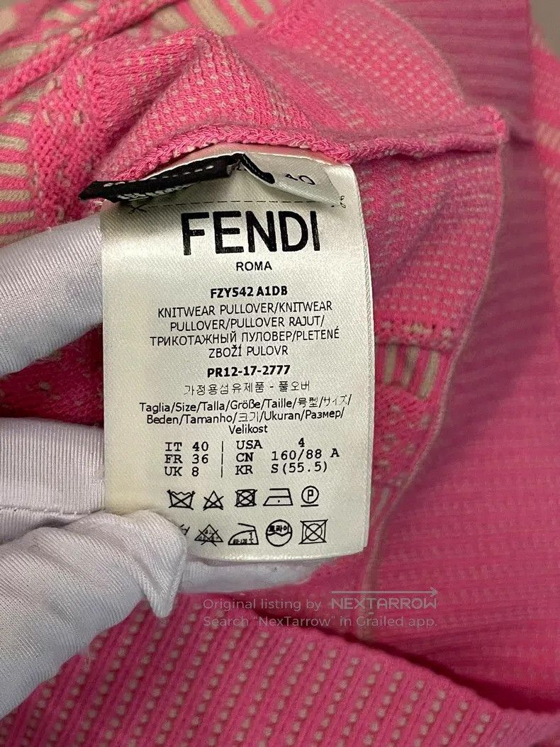 Fendi Fendi Pink viscose fiber sweater Size XS / US 0-2 / IT 36-38 - 7 Thumbnail