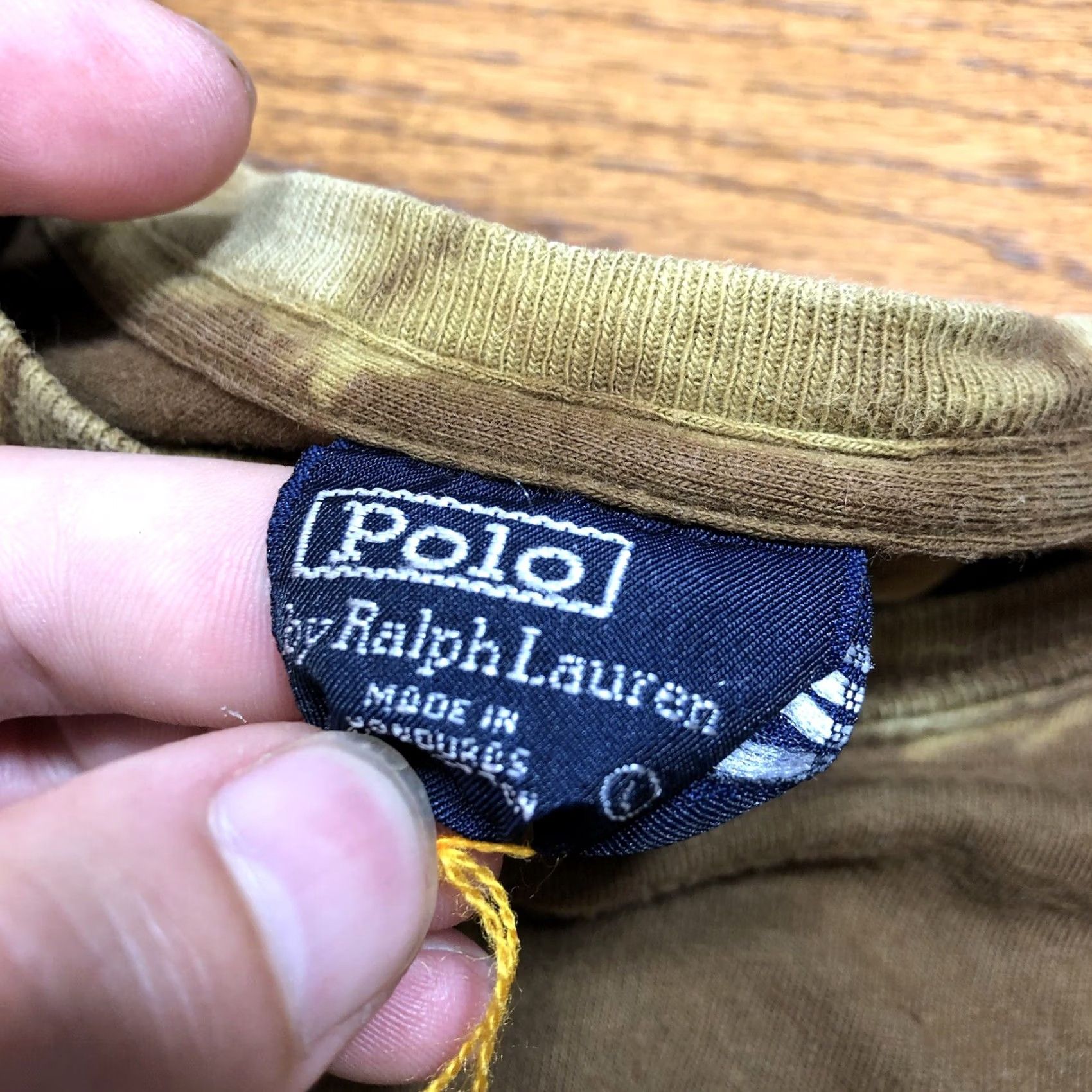 Polo Ralph Lauren Vintage Polo Ralph Lauren Brown Acid Wash Tie Dye Single Stitch T-Shirt Tag L Mens Size US L / EU 52-54 / 3 - 5 Thumbnail