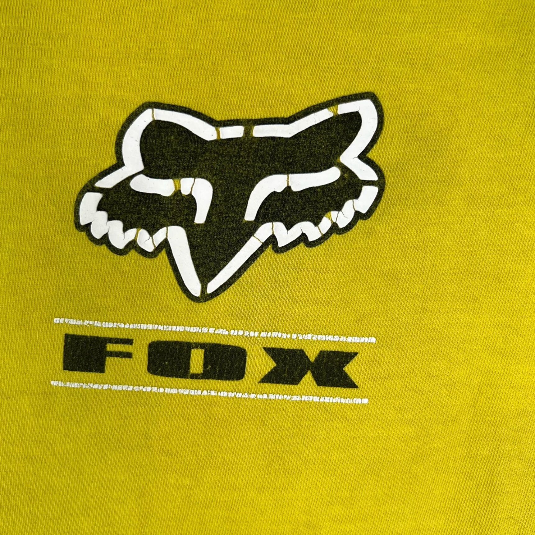 Vintage VINTAGE Fox Motocross T-Shirt Adult M Yellow Graphic Heavyweight Crew Neck Mens Size US M / EU 48-50 / 2 - 2 Thumbnail