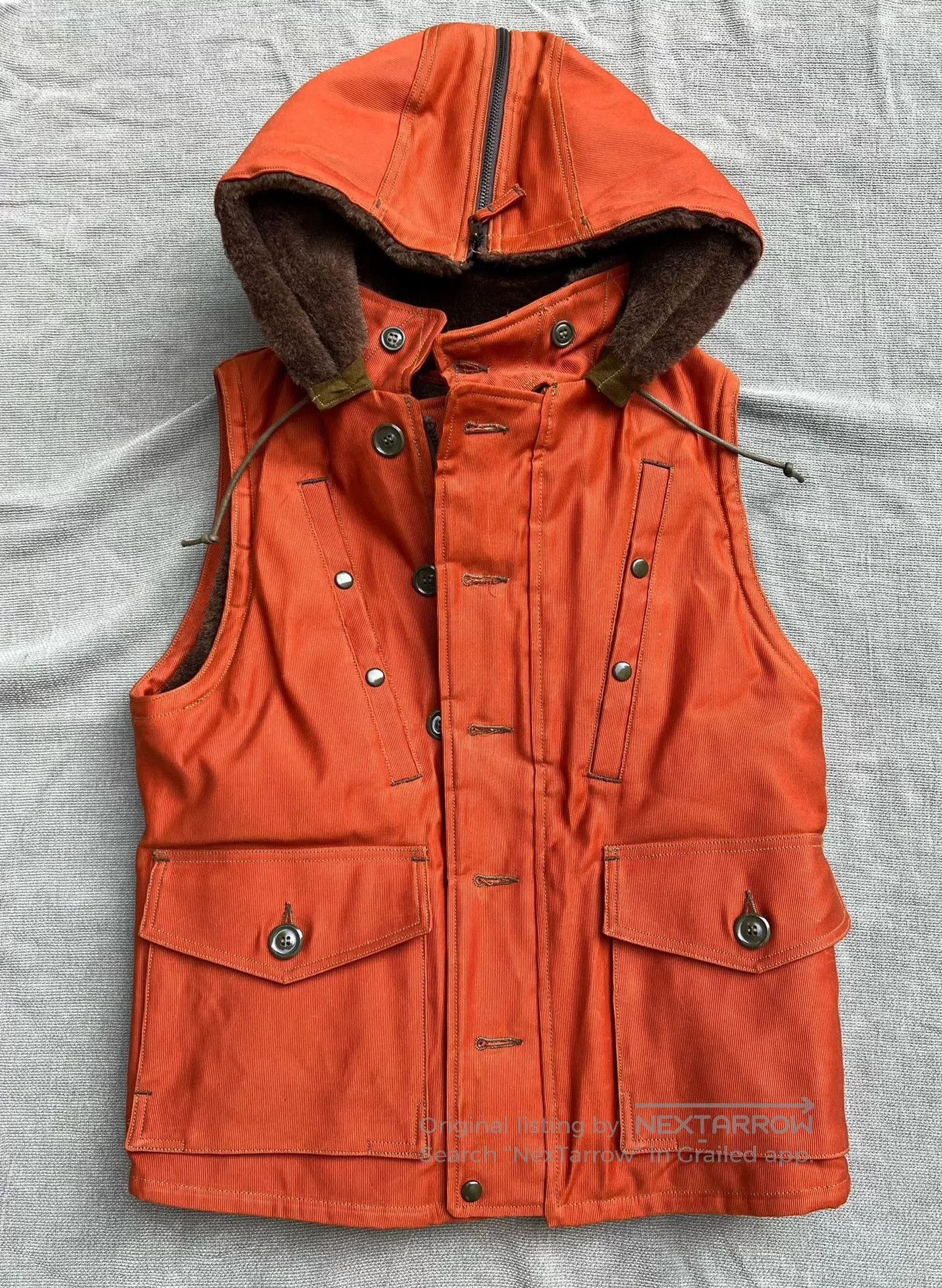 Freewheelers FREEWHEELERS Orange Hooded Vest. Size US M / EU 48-50 / 2 - 1 Thumbnail