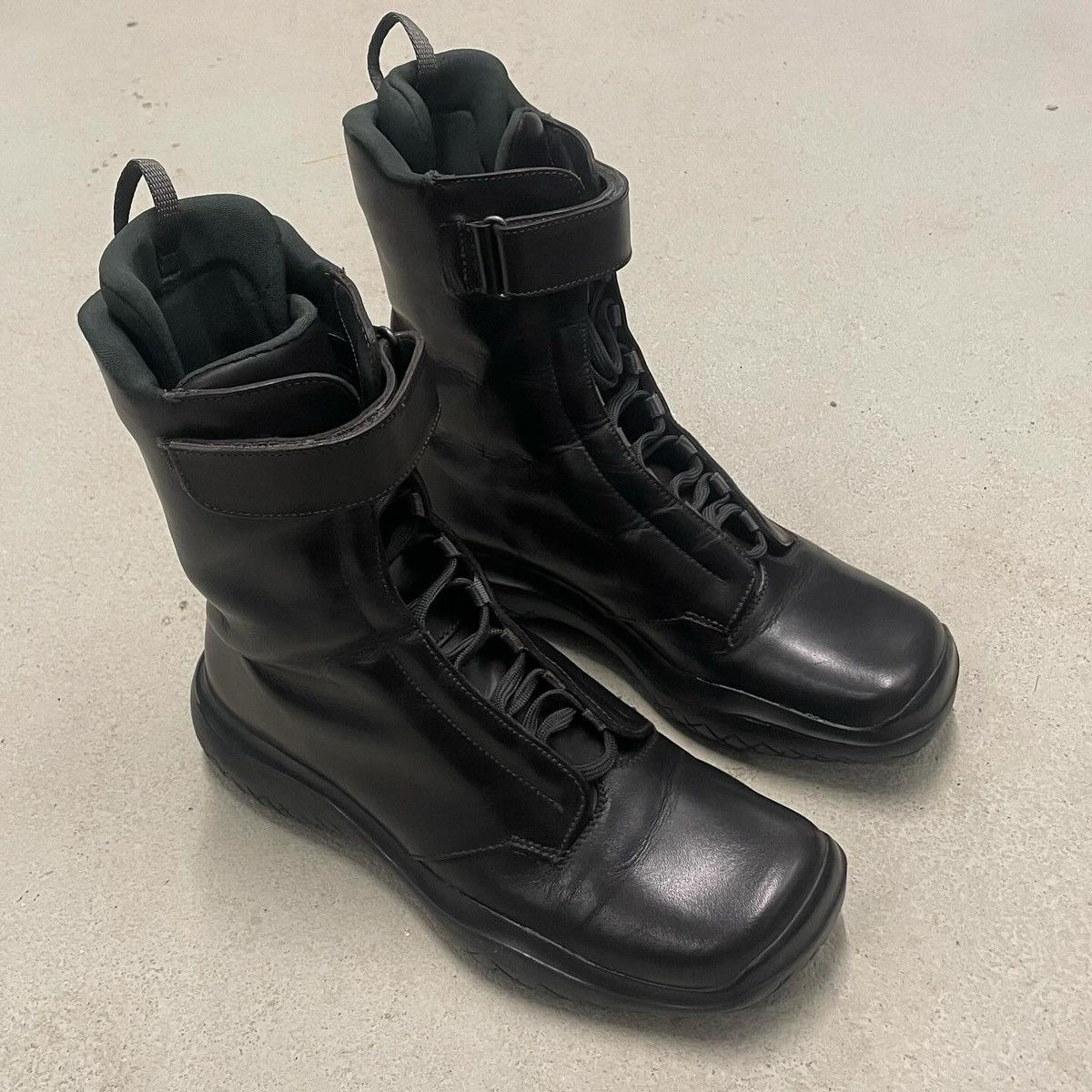 Prada Prada FW99 Black Vibram Runway Boots Size US 10 / EU 43 - 5 Thumbnail