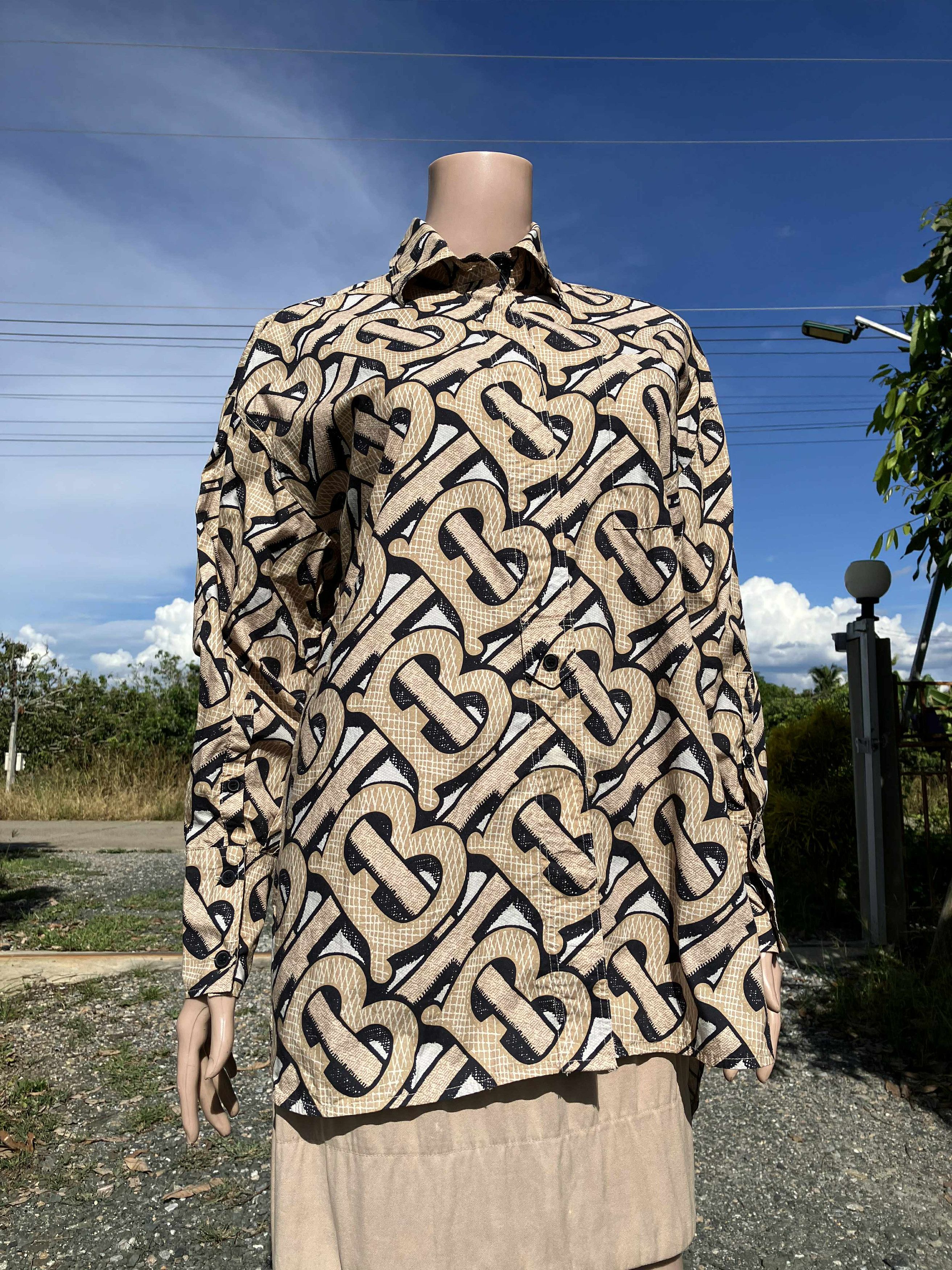 Burberry Burberry London Monogram Long Sleeve Shirt Button-Up Cotton Size XS / US 0-2 / IT 36-38 - 7 Thumbnail
