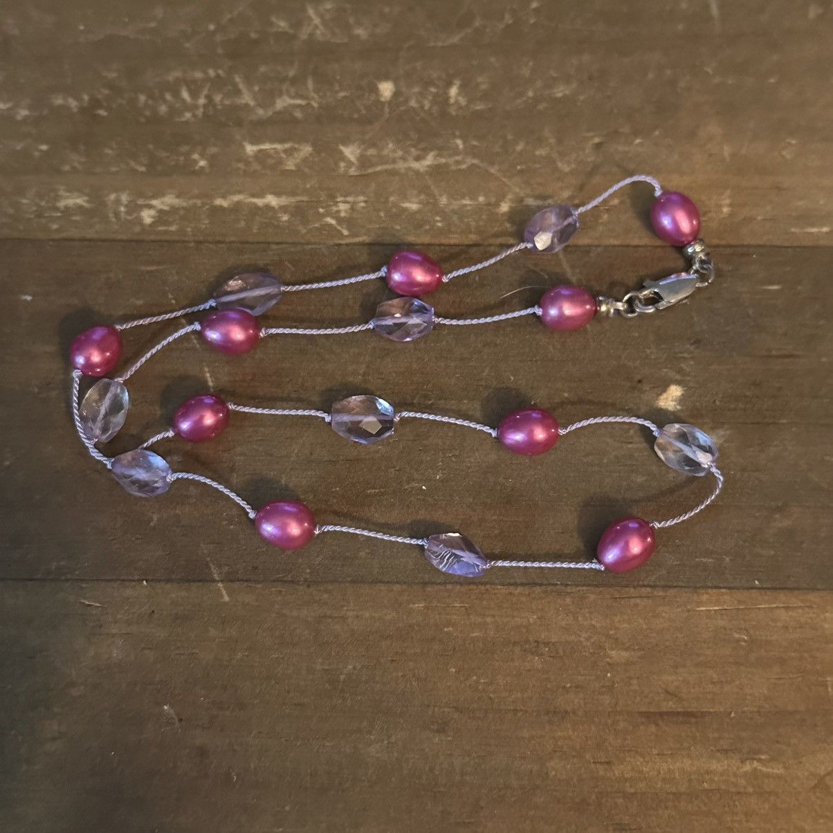 Other Pink pearl and clear crystal floating bead necklace Size ONE SIZE - 3 Thumbnail