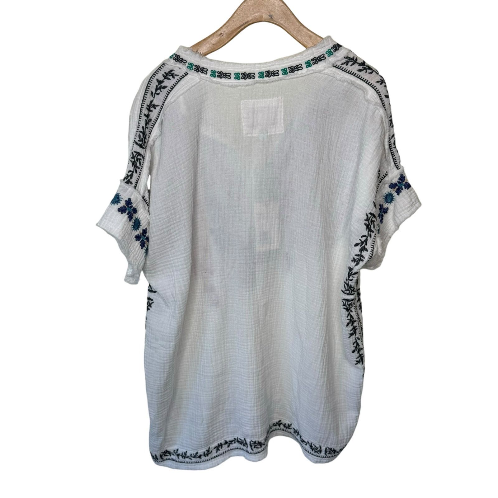 Johnny Was Johnny Was Radlie Blouse Embroidered Natural SMALL NWT Size S / US 4 / IT 40 - 4 Thumbnail