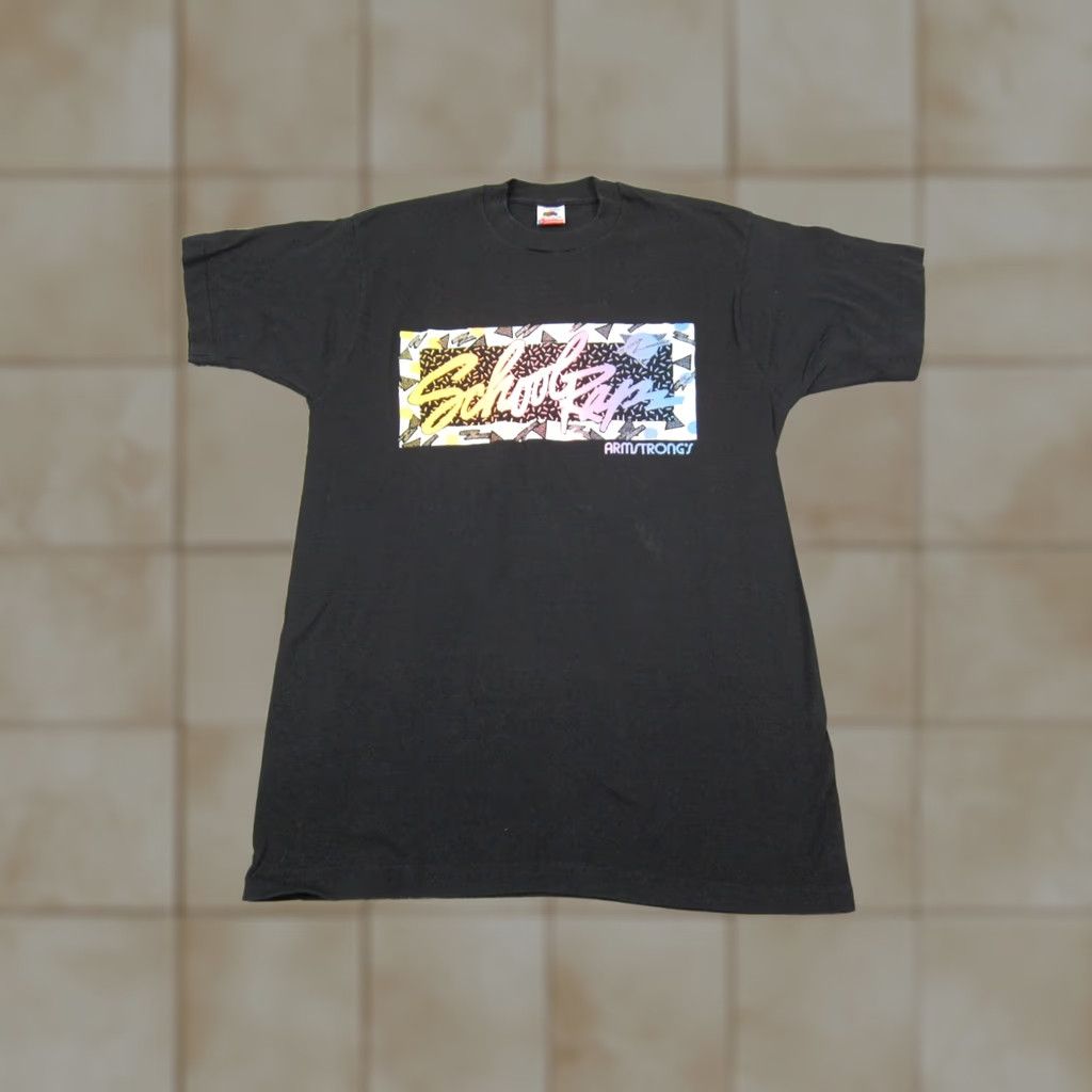 Fruit Of The Loom Vintage Armstrongs Shirt Mens L Black Cotton Logo 90s American T-Shirt Fun 90s Mens Size US L / EU 52-54 / 3 - 1 Thumbnail