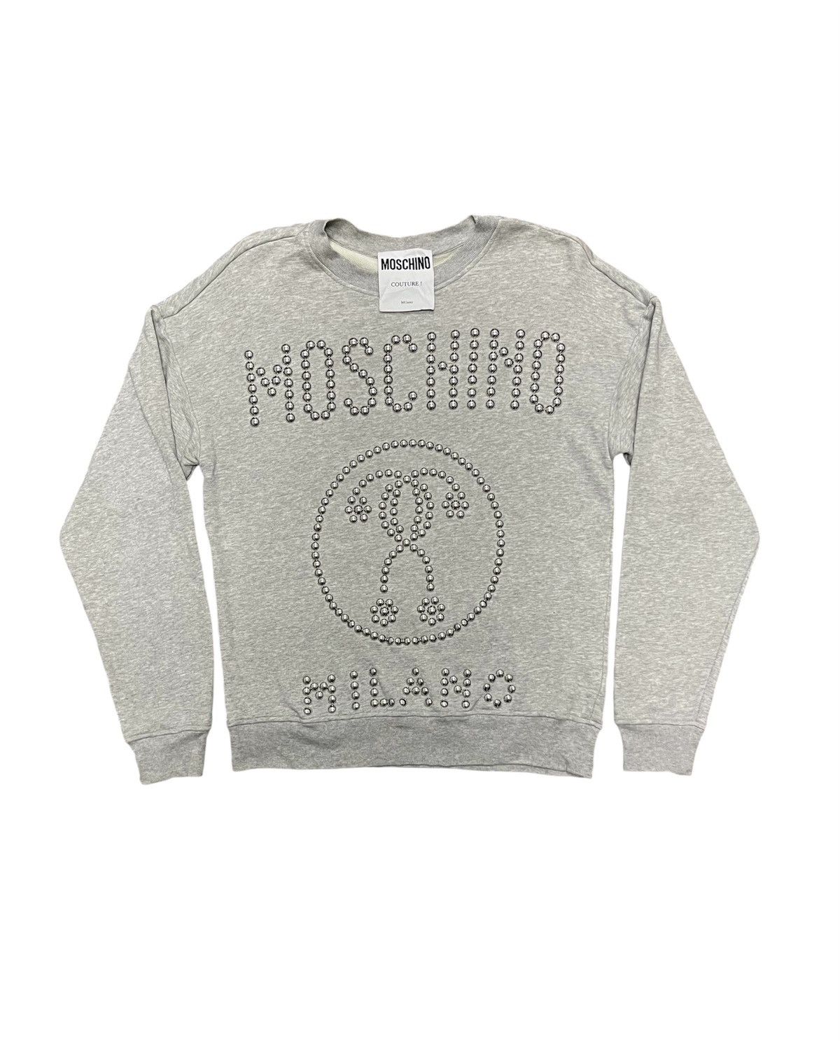 Moschino MOSCHINO WOMEN DOUBLE QUESTION MARK STUDDED CREWNECK RARE Size M / US 6-8 / IT 42-44 - 2 Thumbnail