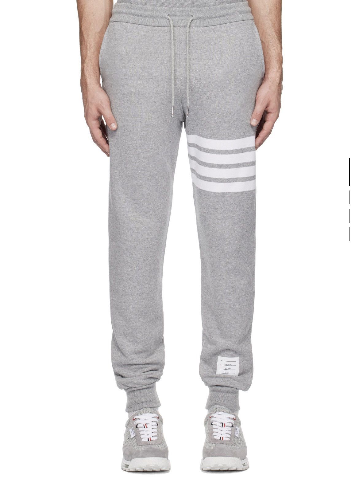 Thom Browne Thom Browne Grey Loopback 4 Bar Sweatpants $790 Gray Size US 28 / EU 44 - 1 Thumbnail