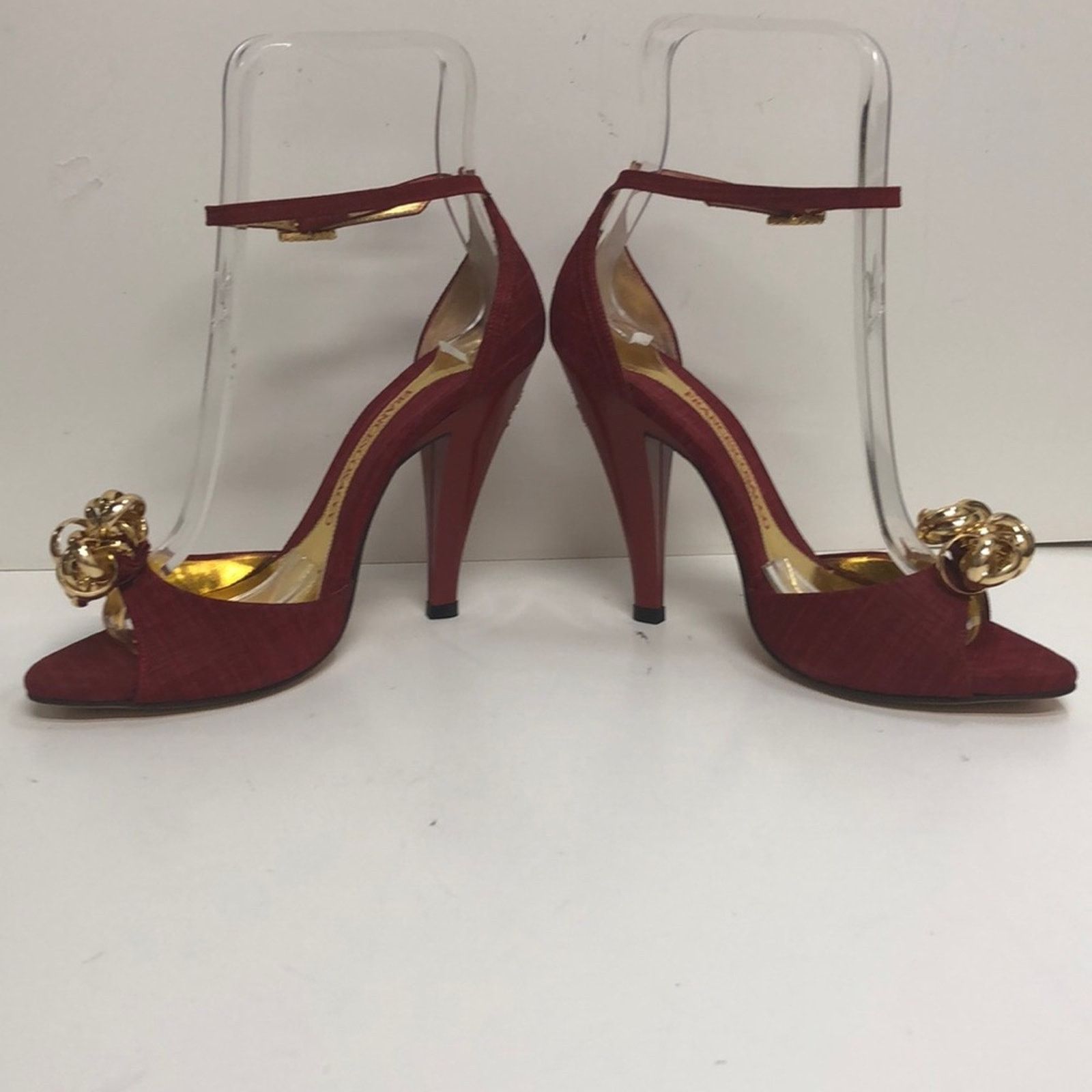 & Other Stories Francesco Sacco Made in Italy Red HighHeel Sandal Size US 7 / IT 37 - 2 Thumbnail
