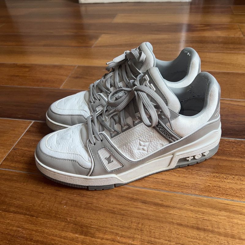 Louis Vuitton Classic Print Trainer Sneakers in Gray White 0079