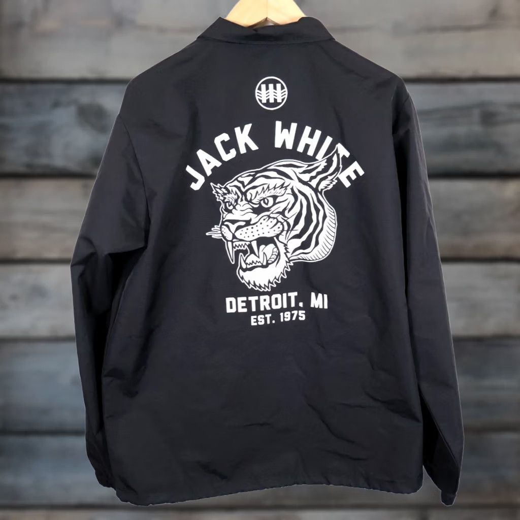 Coach Jack White Jacket Men's 2XL Black Tiger Print Lightweight Snap Button Coach Coat Windbreaker Hipster Retro Casual Size US XXL / EU 58 / 5 - 1 Thumbnail
