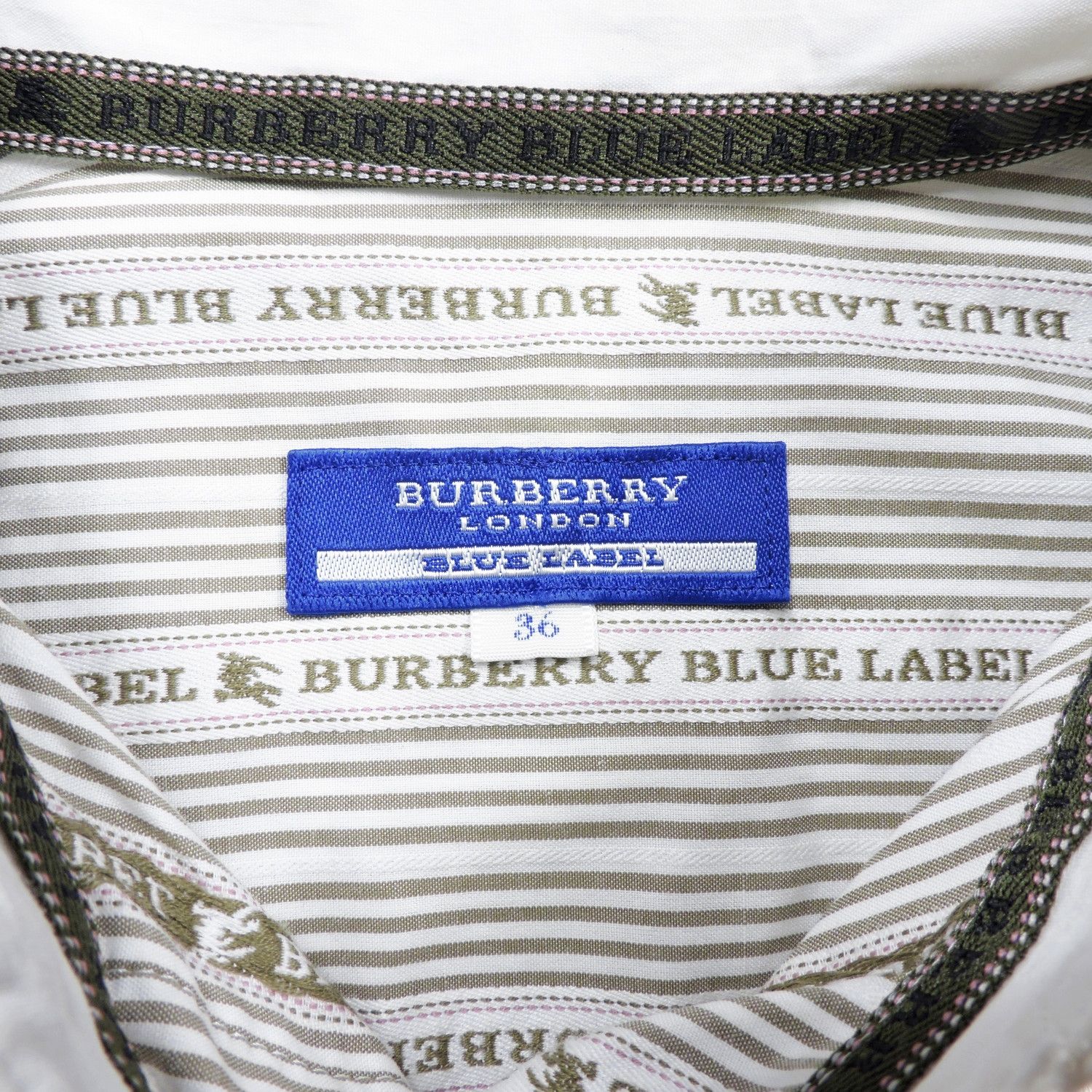 Burberry BURBERRY BLUE LABEL STRIPED MONOGRAM LONG SLEEVE SHIRT Size XS / US 0-2 / IT 36-38 - 3 Thumbnail