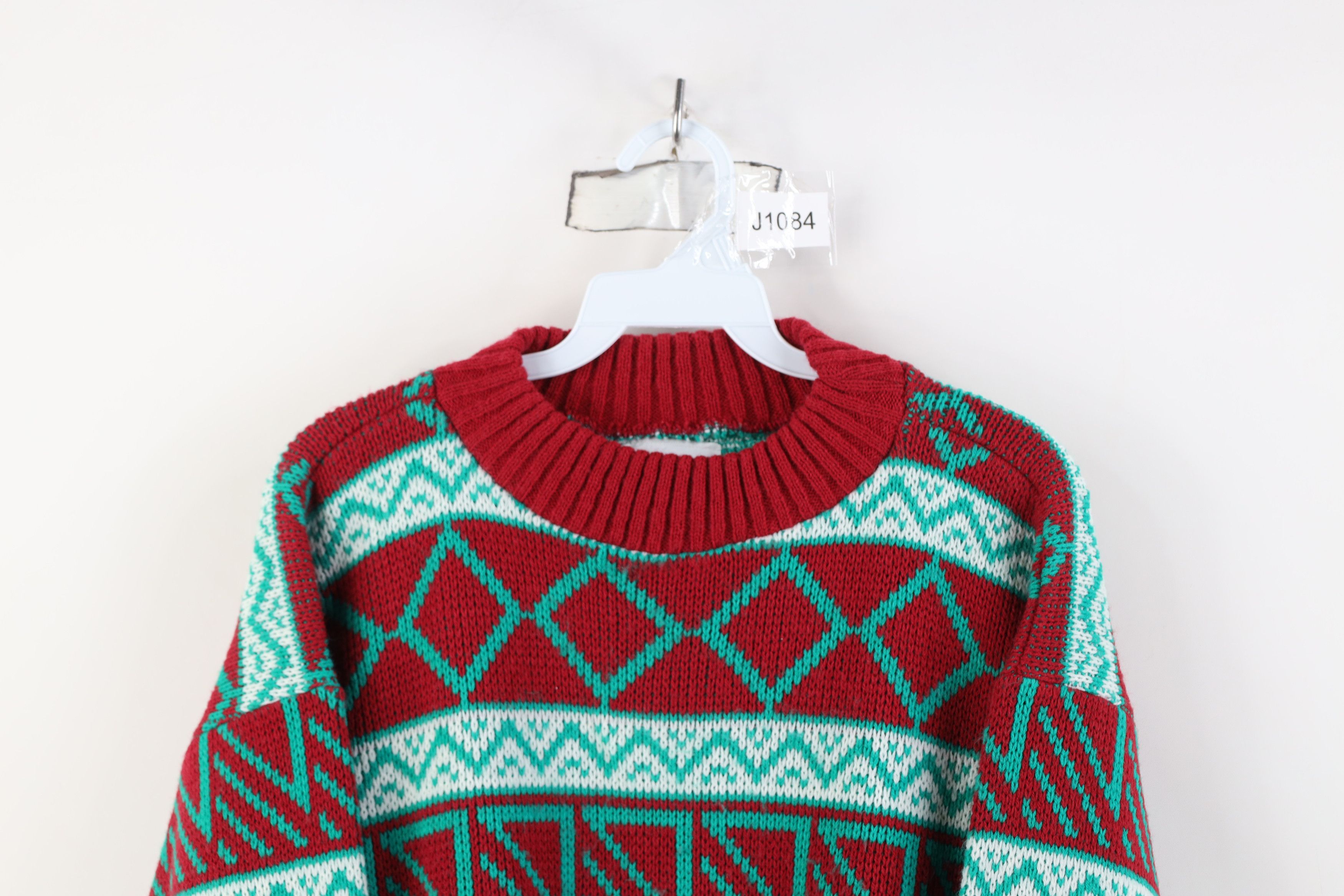 Vintage Vintage 90s Streetwear Fair Isle Knit Crewneck Sweater USA Size M / US 6-8 / IT 42-44 - 2 Thumbnail