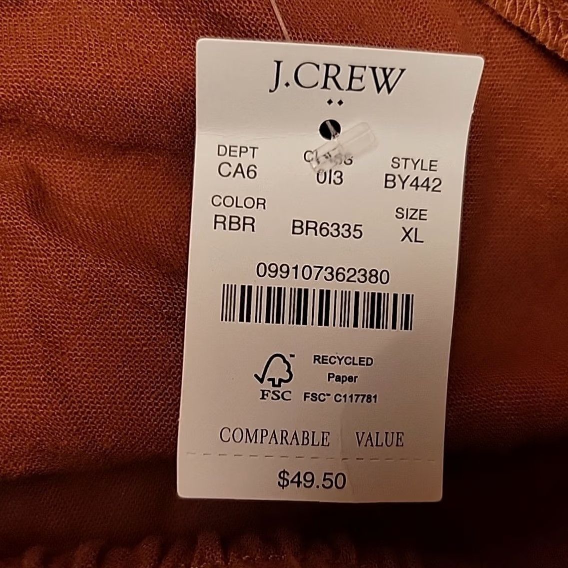 J.Crew J. Crew Shorts Womens XL Rust Linen Blend Elastic Waist Drawstring Comfy NEW Casual Outdoor Pocket Quiet (adjusted to fill 200 char limit?) Size 40" / US 18 - 3 Thumbnail