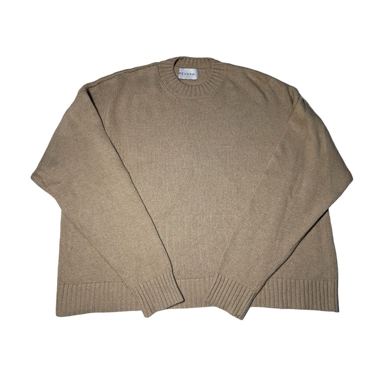 image of Vintage Merino Wool Sweater From Behurr in Beige, Men's (Size XL)