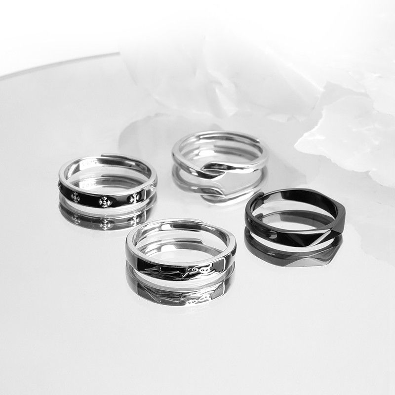 Jewelry Dark Jewelry Rings Open Size Chrome Ring (Size 7-13) Size ONE SIZE - 2 Thumbnail
