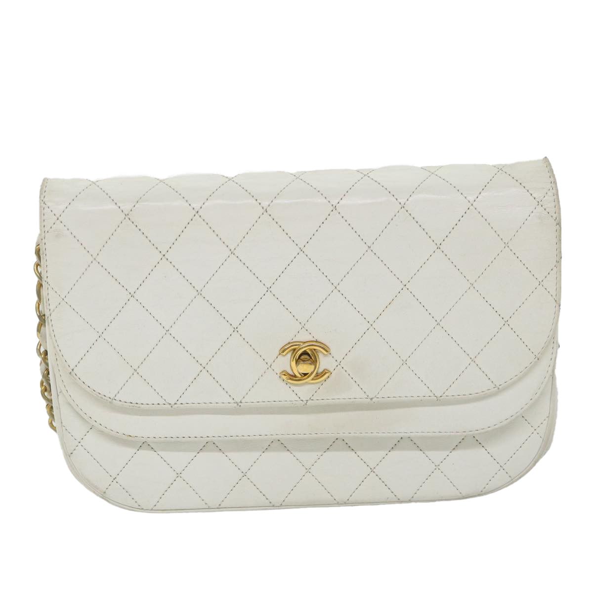 image of Chanel Matelassé Shoulder in White, Women's