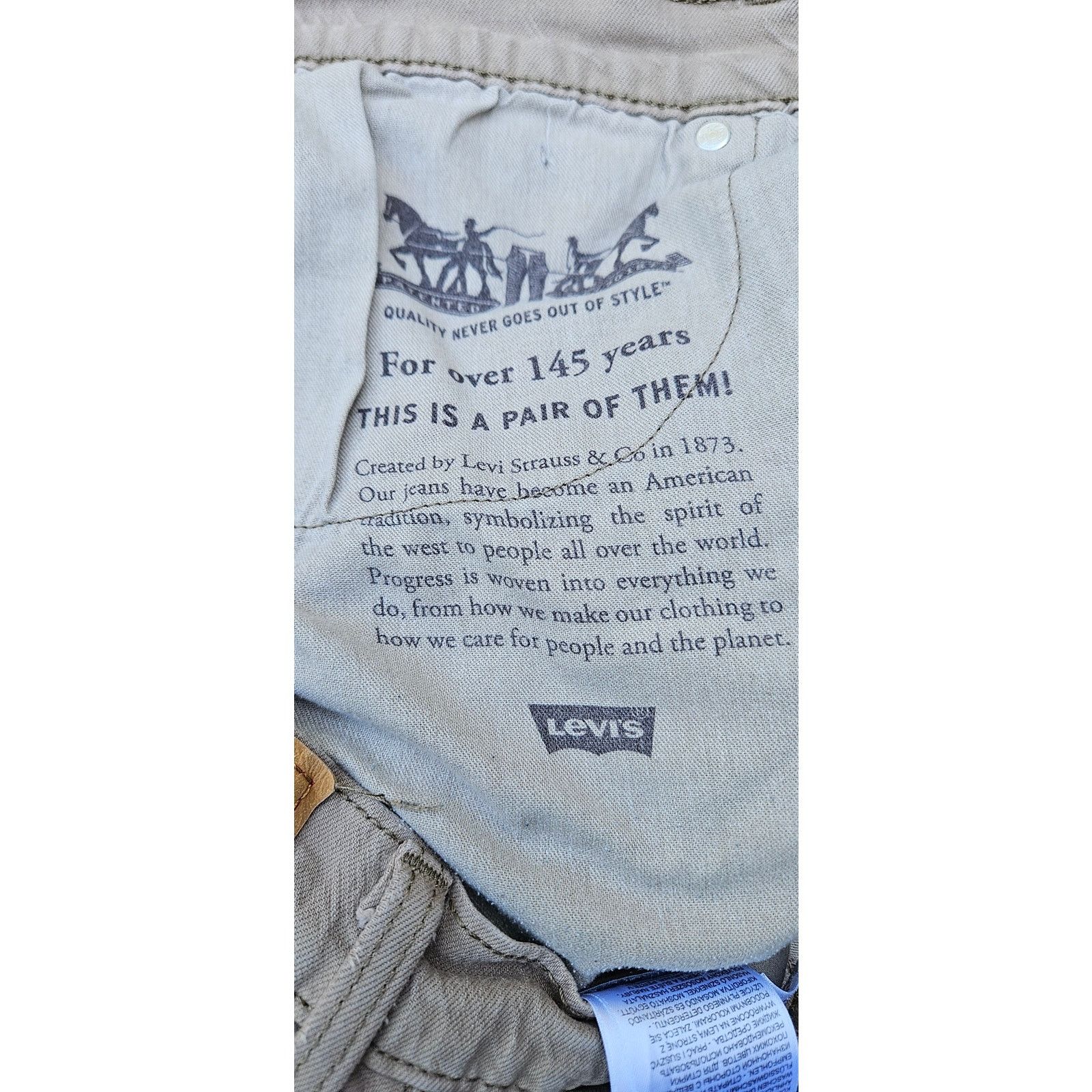 Levi's Levi's 505 Sand Colored Men's Jeans, Size 32 x 34 Size US 32 / EU 48 - 10 Thumbnail
