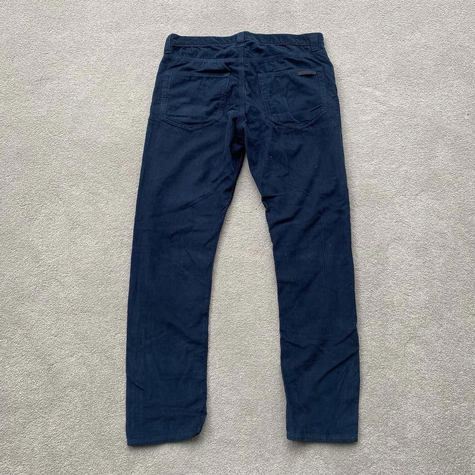 Prada Prada Corduroy Trousers 30” Waist Navy Blue Size US 30 / EU 46 - 7 Thumbnail