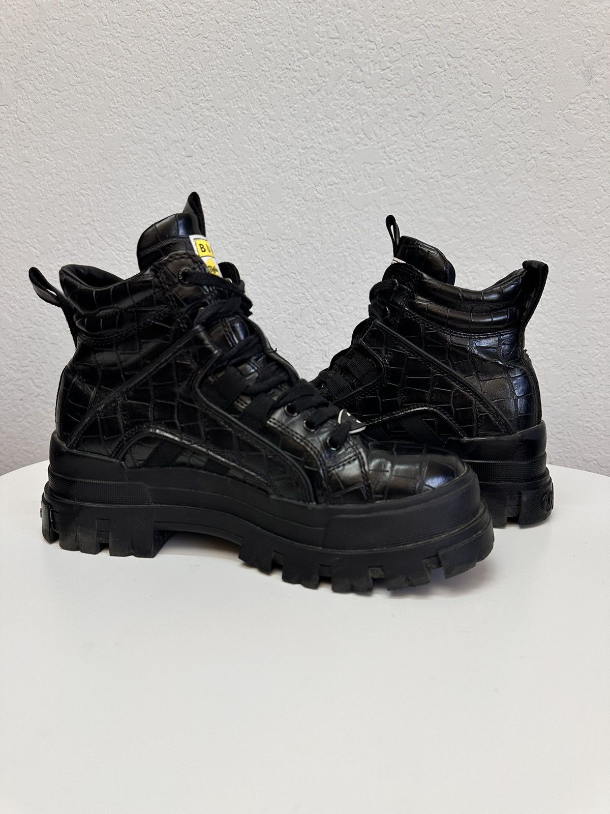 Buffalo London Vintage Buffalo platform black leather boots Ghotic As 98 Size US 9 / IT 39 - 7 Thumbnail