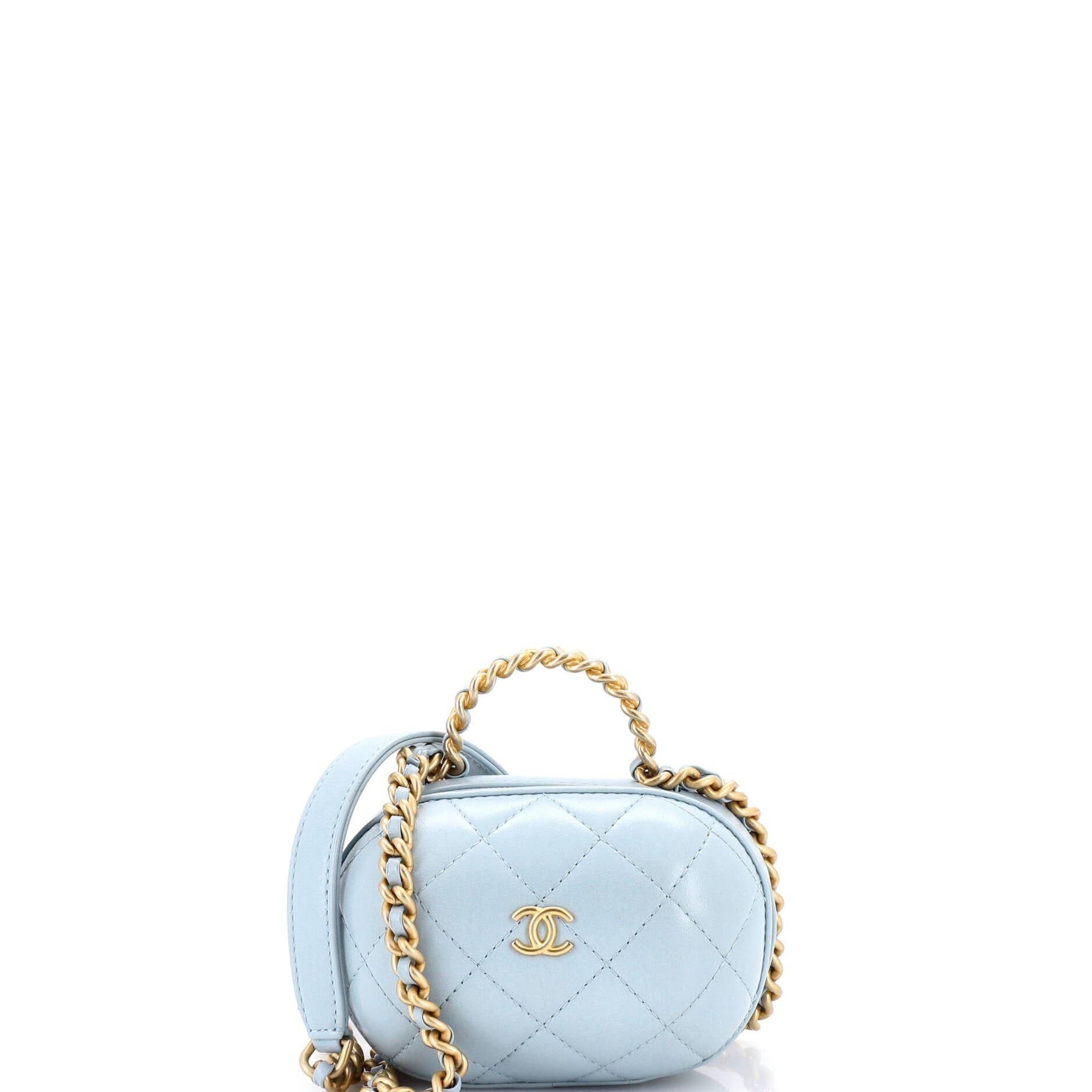 Chanel CC Bubble Top Handle Vanity Case with Chain Size ONE SIZE - 1 Thumbnail