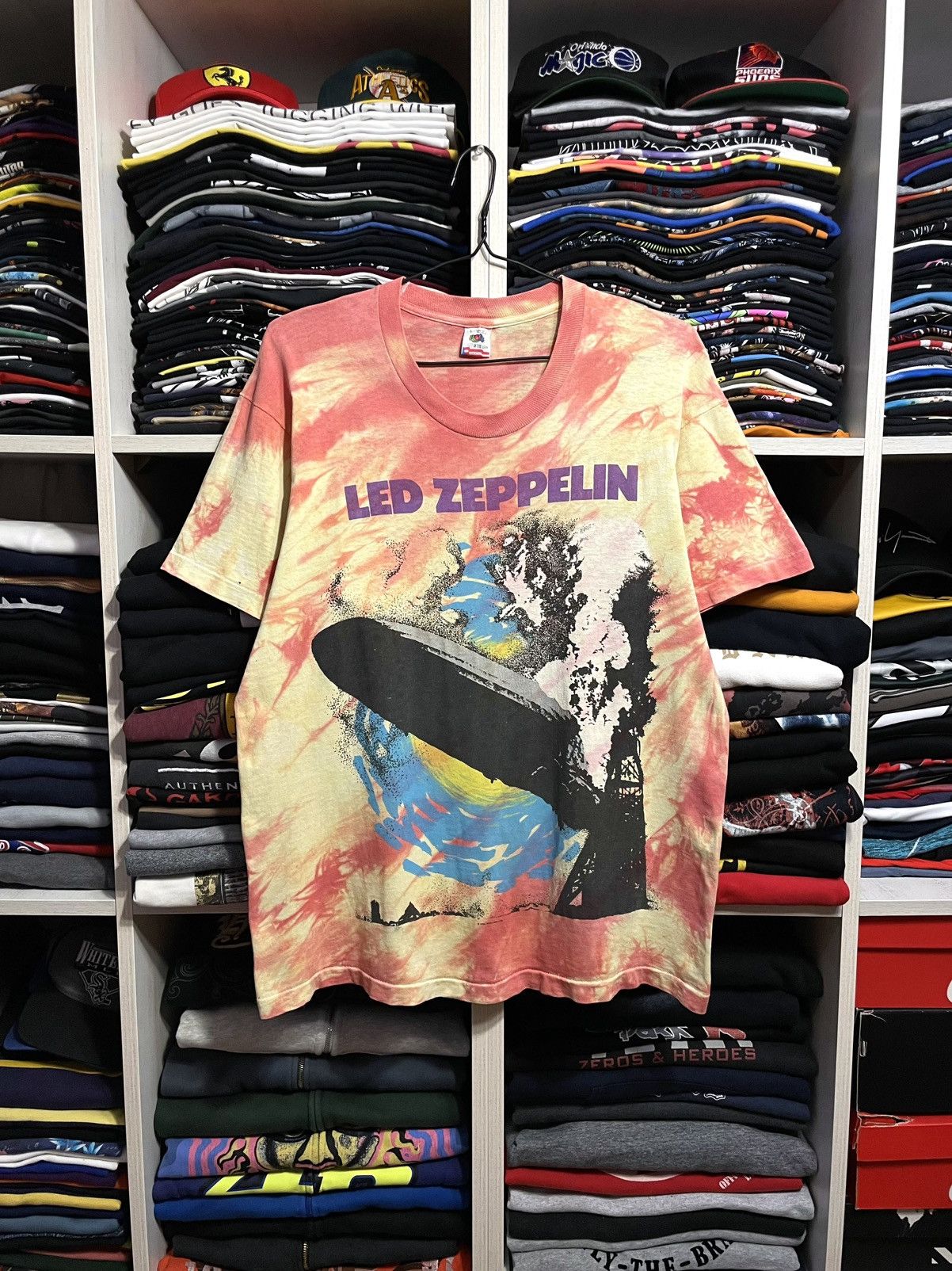 Vintage 1990 Led Zeppelin Single Stitch Tie Dye T-Shirt