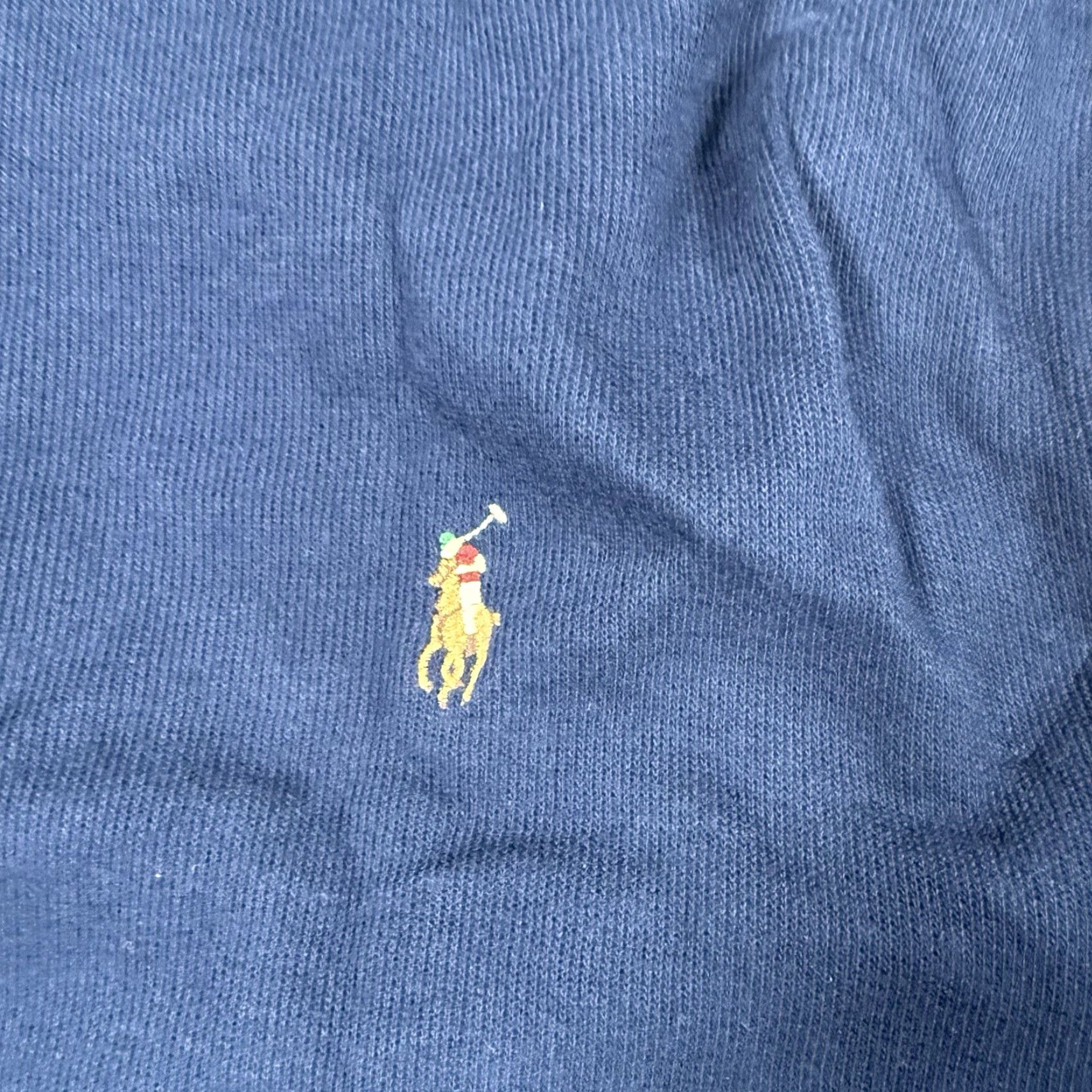 Ralph Lauren Ralph Lauren Polo Estate Rib Quarter Zip Pullover Sweater Blue L Cotton Knit Mens Size US L / EU 52-54 / 3 - 3 Thumbnail