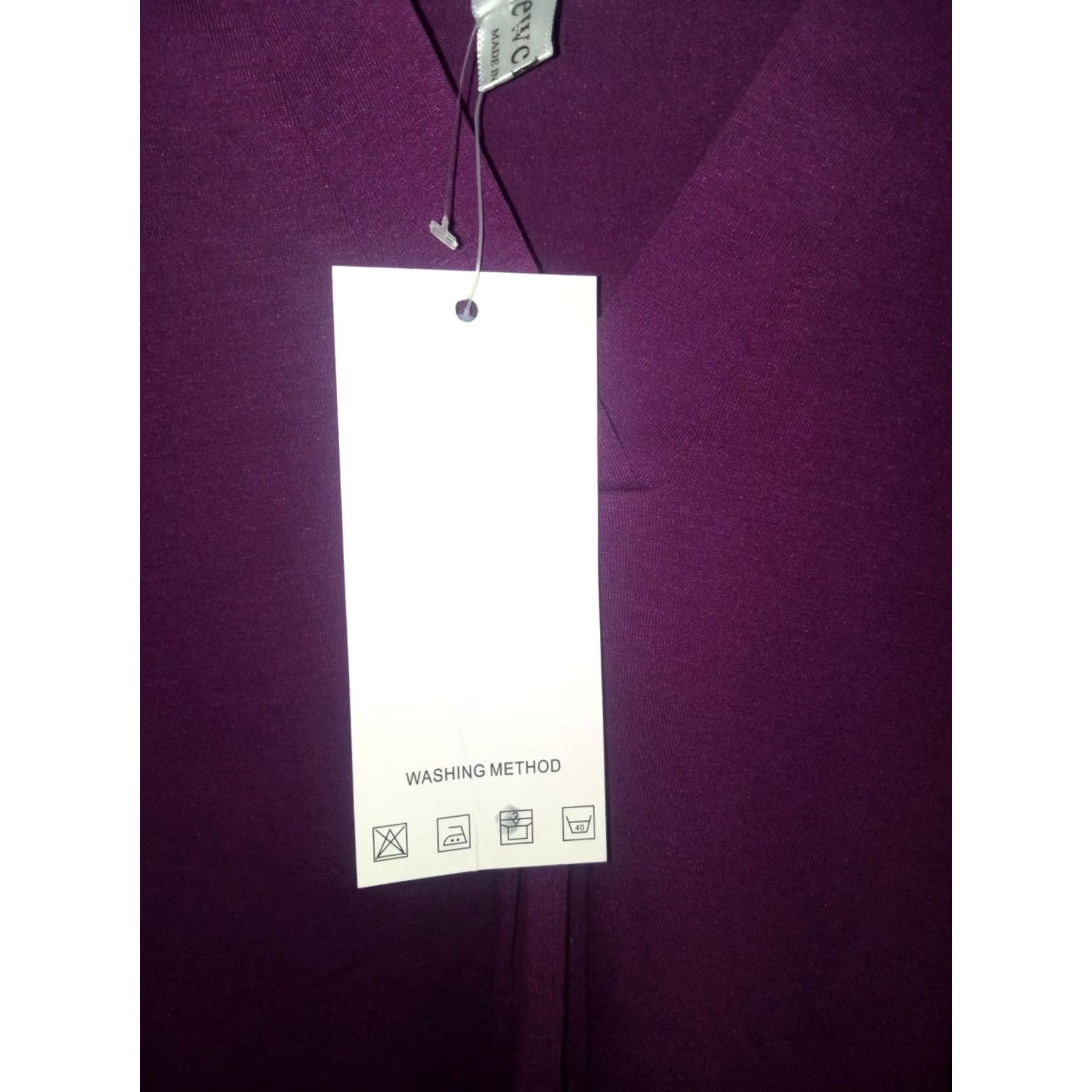 Vintage Newchoice Women Purple Short Sleeve Henley NWT XL Shirt M Size 32" / US 10 / IT 46 - 3 Thumbnail