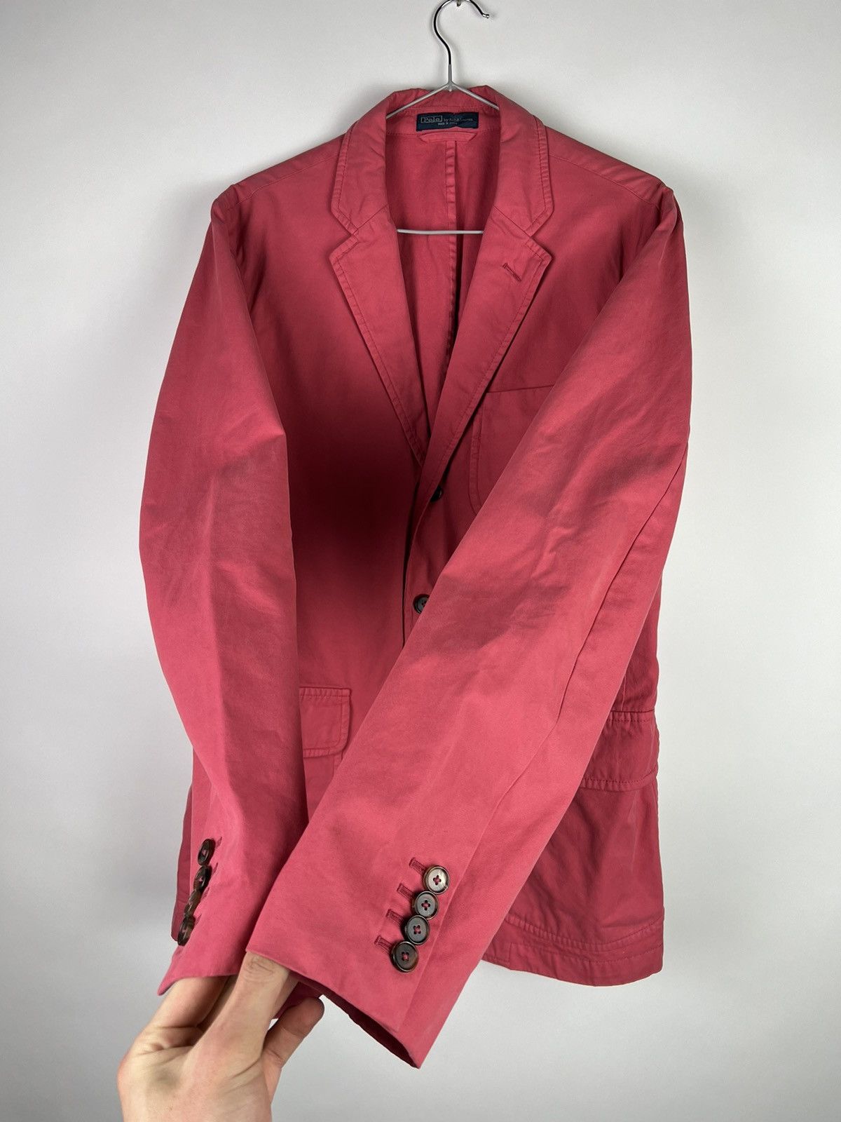 Polo Ralph Lauren Polo Ralph Lauren Pink Cotton Blazer Custom Fit Size US S / EU 44-46 / 1 - 4 Thumbnail