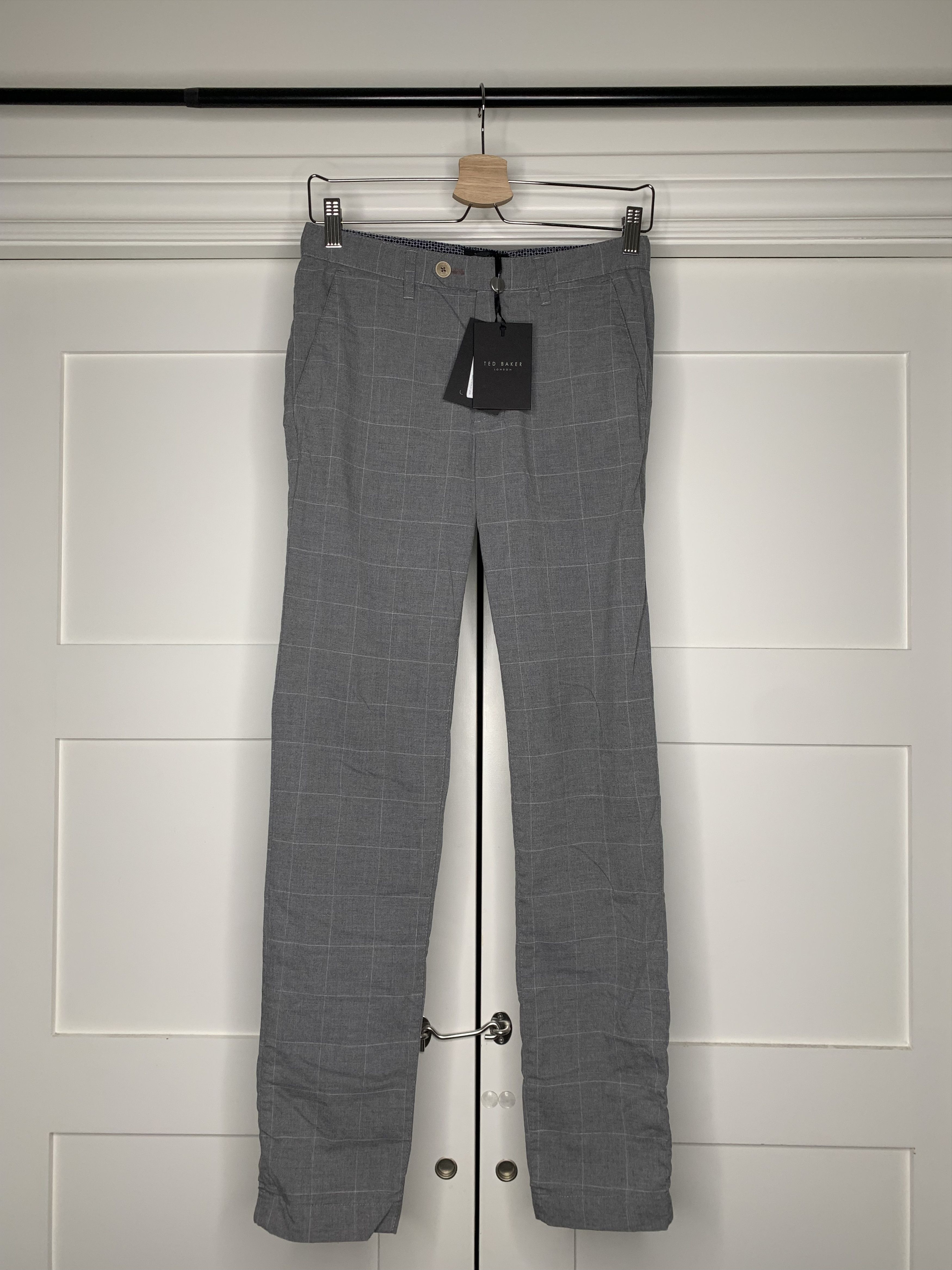 Ted Baker Ted Baker Ghana Gray Checked Trousers Size US 28 / EU 44 - 1 Thumbnail