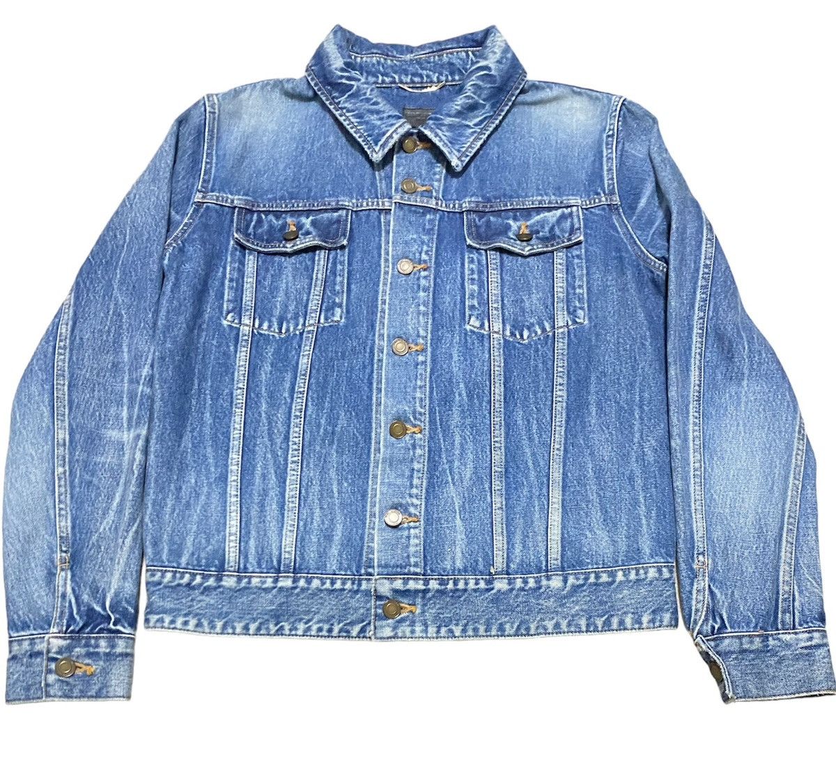 Saint Laurent Paris FW17 Saint Laurent Flamingo Embroidered Trucker Denim Jacket Size US M / EU 48-50 / 2 - 3 Thumbnail