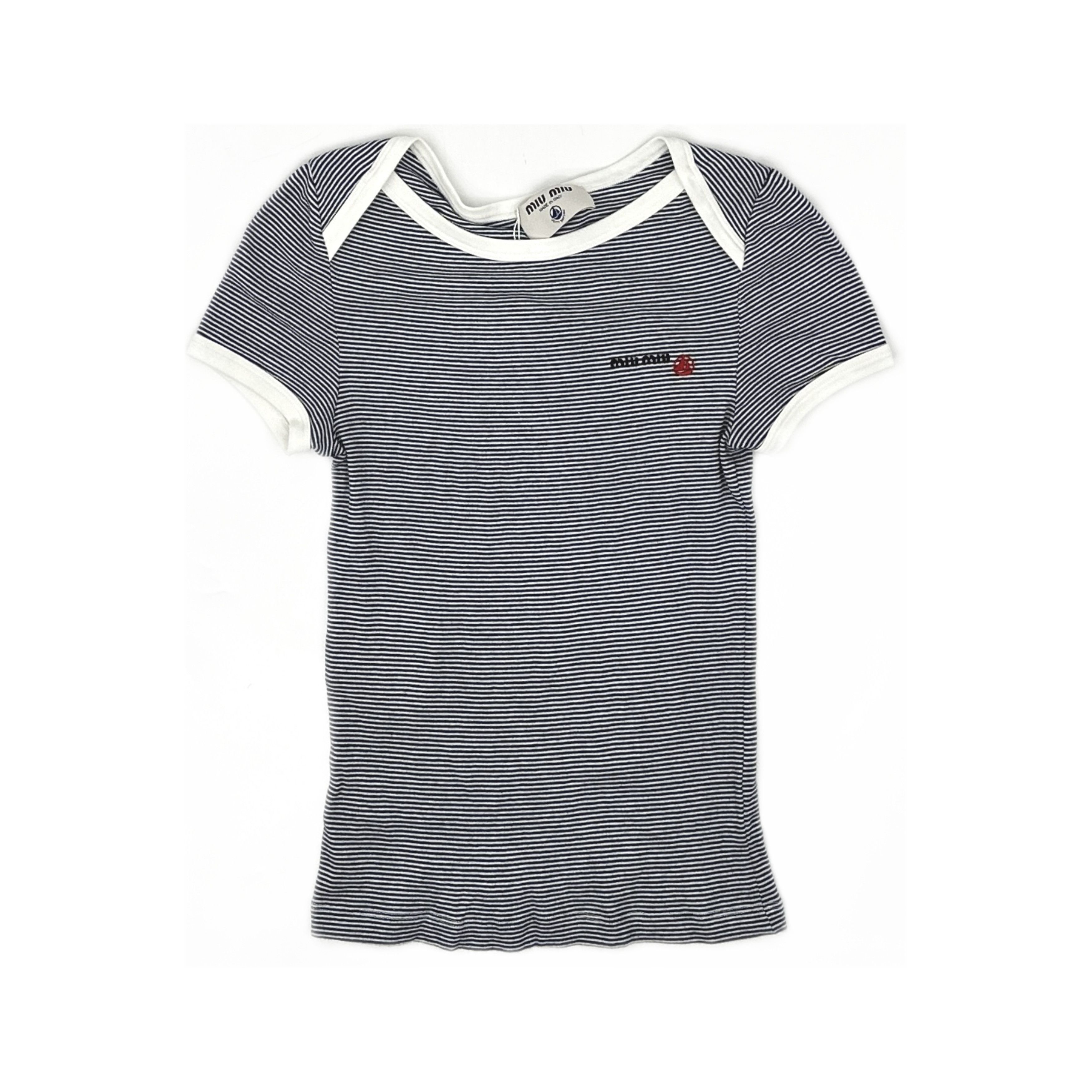 Miu Miu X Petit Bateau Striped T-Shirt Size Xs, Women's