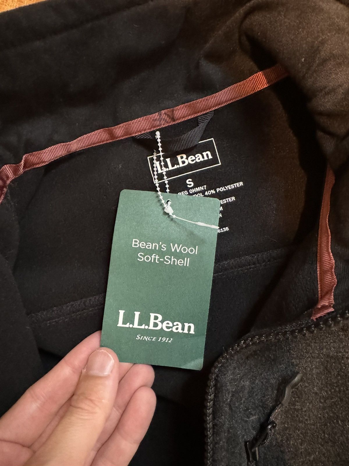 L.L. Bean LL Bean Mens Small Soft Shell Wool Blend Full Zip Up Jacket Size US S / EU 44-46 / 1 - 6 Thumbnail