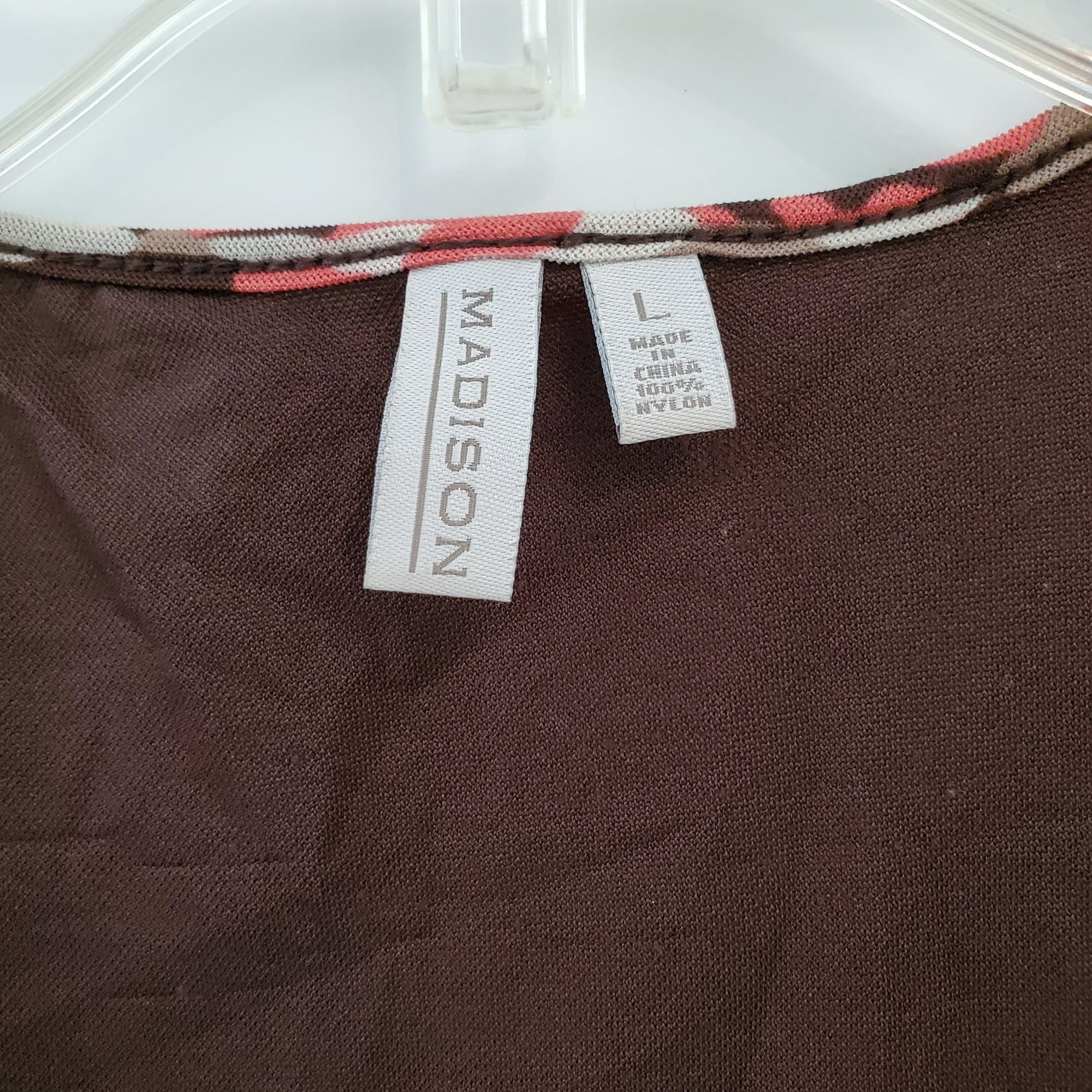 Madison Madison Sleeveless Print Blouse, size L, Brown & Pink, Multi Size L / US 10 / IT 46 - 2 Thumbnail